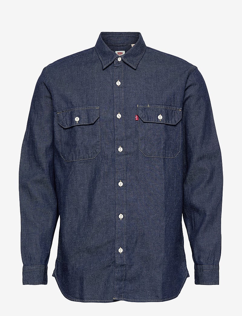 Levi's® - JACKSON WORKER LT WT COTTON HE - denimowe koszulki - dark indigo - flat finish - 0