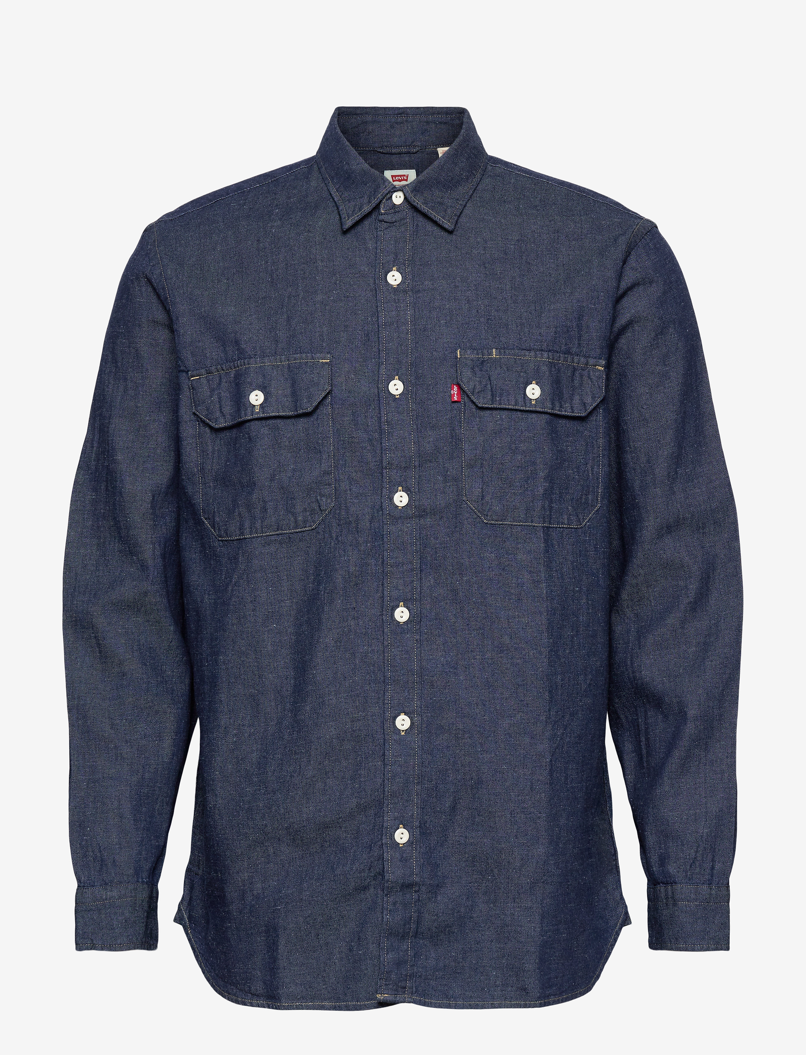 Levi's® JACKSON WORKER LT WT COTTON HE - Teksasärgid - DARK INDIGO - FLAT FINISH / navy