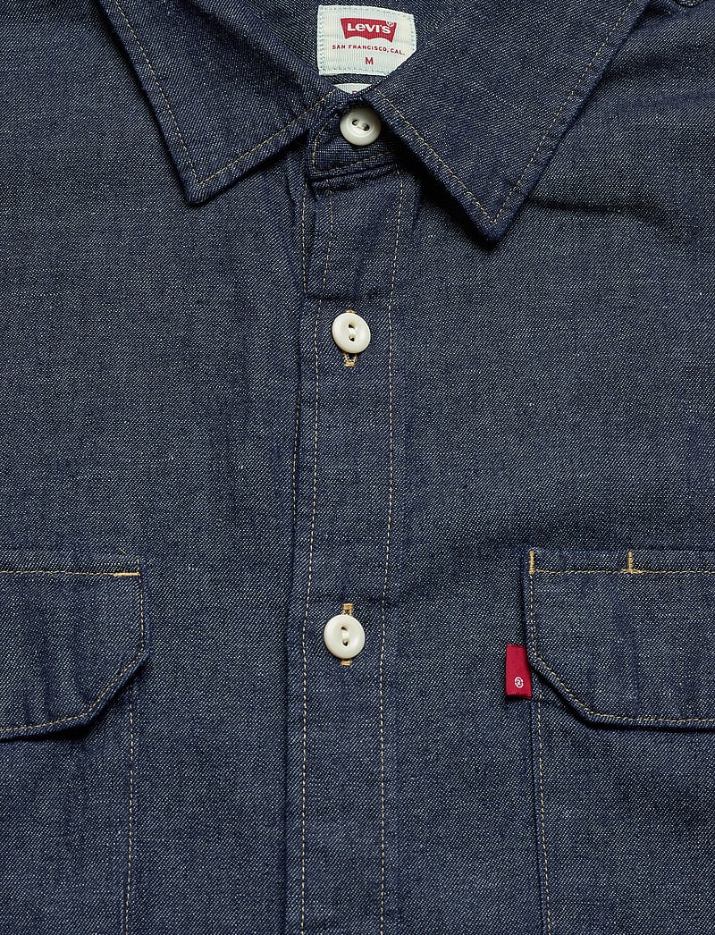 Levi's® - JACKSON WORKER LT WT COTTON HE - denimowe koszulki - dark indigo - flat finish - 2