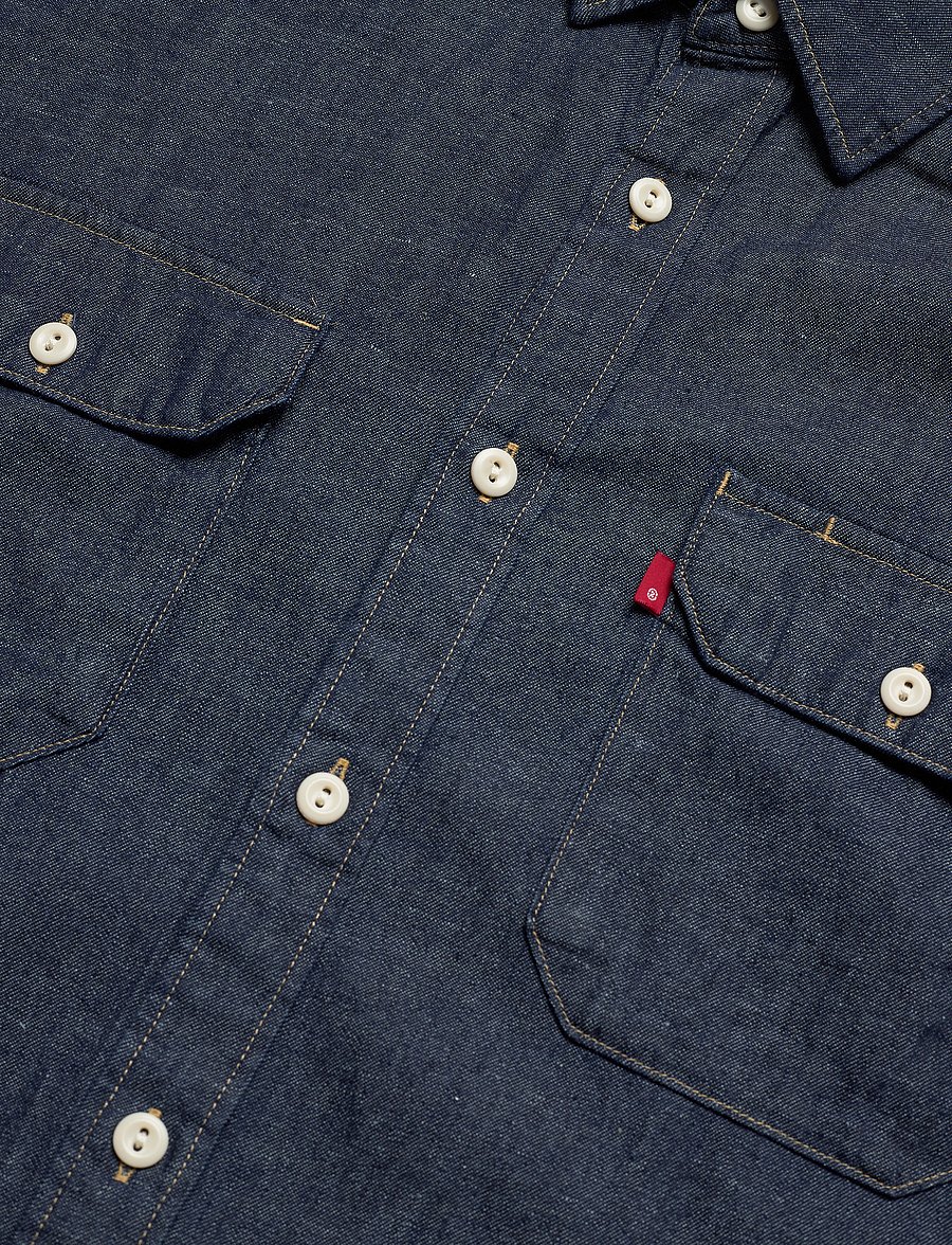 Levi's® - JACKSON WORKER LT WT COTTON HE - jeanshemden - dark indigo - flat finish - 3