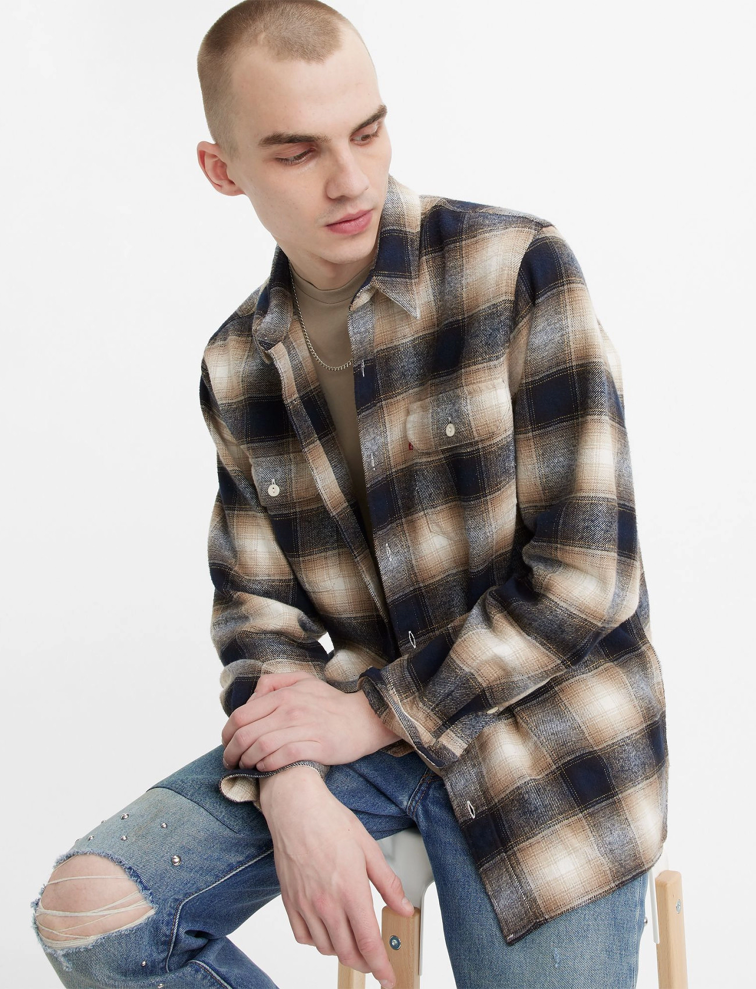 LEVI´S Men - JACKSON WORKER WARWICK PLAID E - neutrals - 2