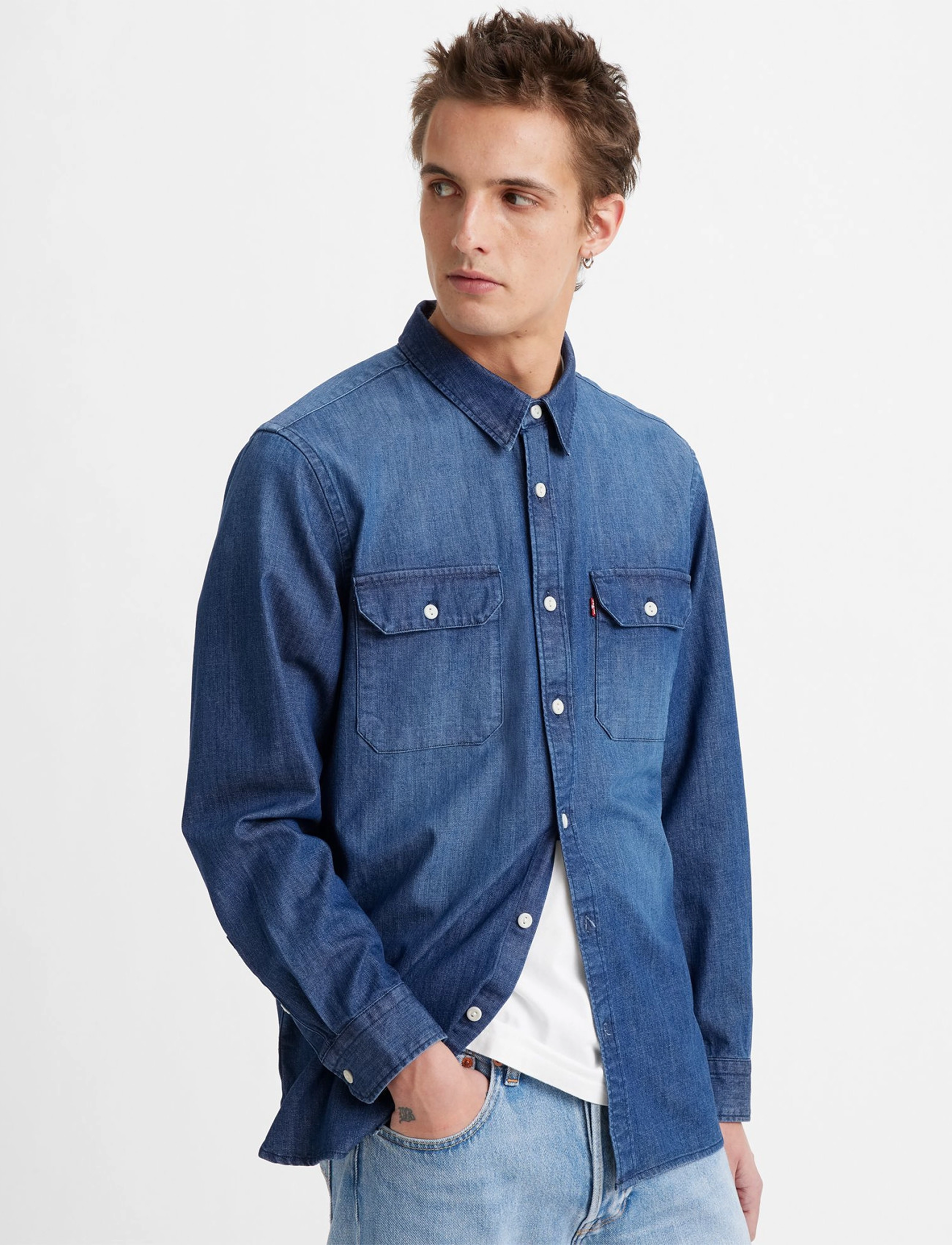 LEVI´S Men - JACKSON WORKER STERLING DARK W - dark indigo - worn in - 2