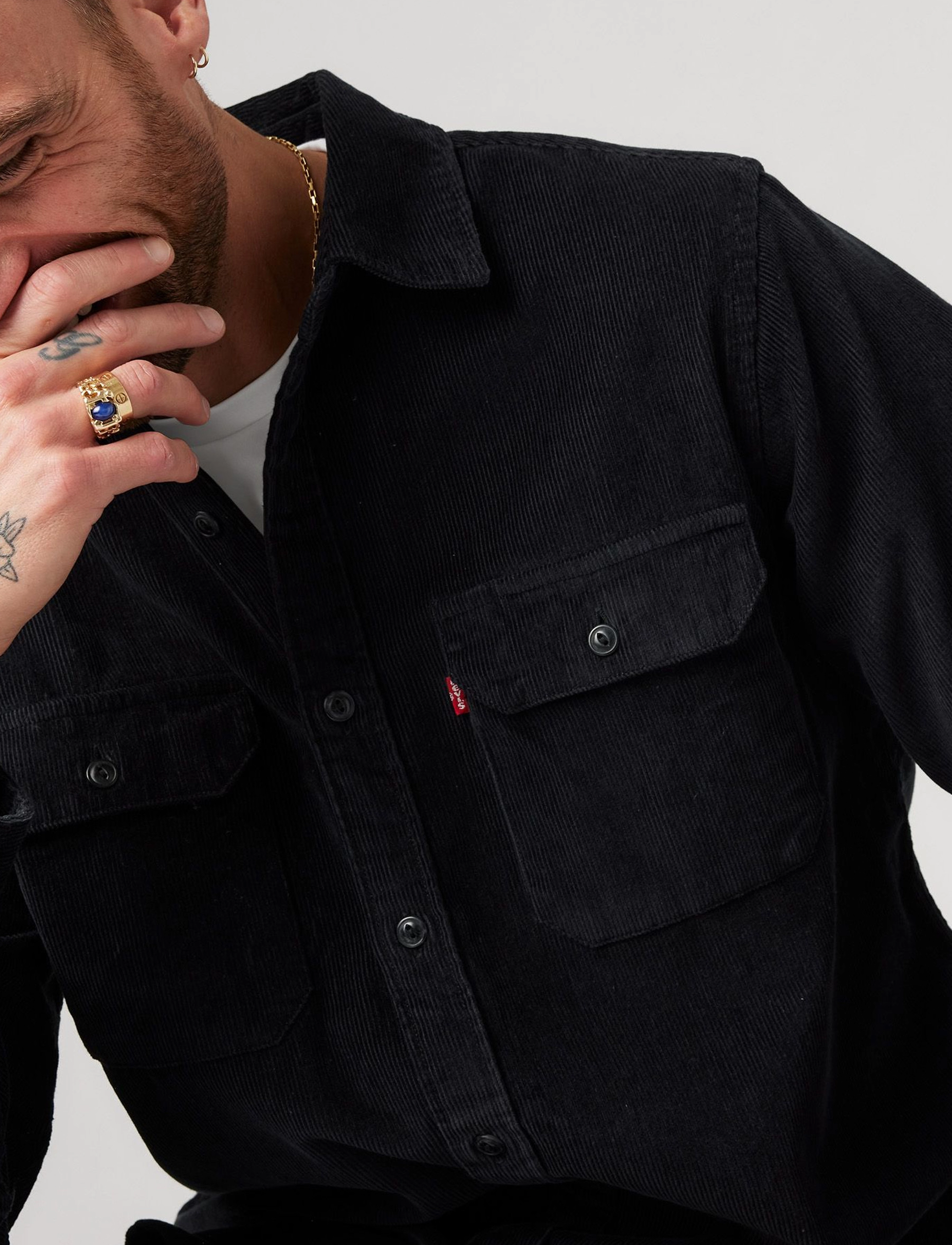 Levi's® - JACKSON WORKER JET BLACK CORDU - jet black - 5