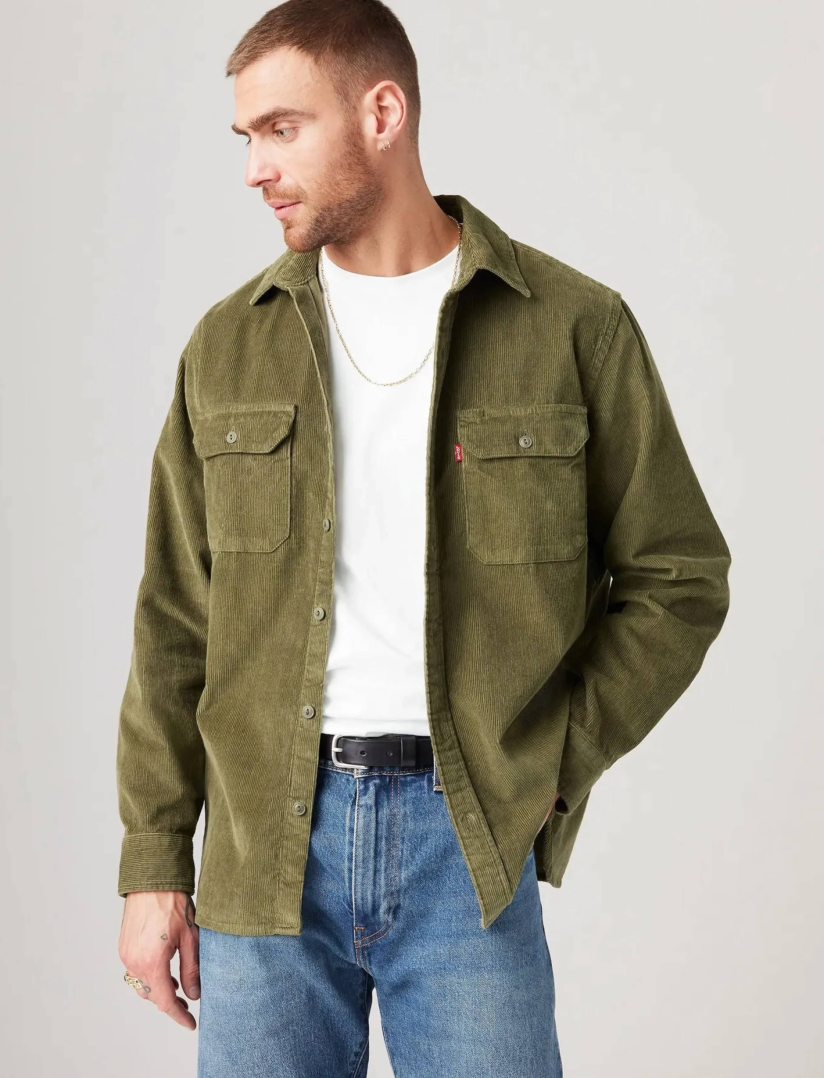 Levi's® - JACKSON WORKER OLIVE NIGHT COR - greens - 0