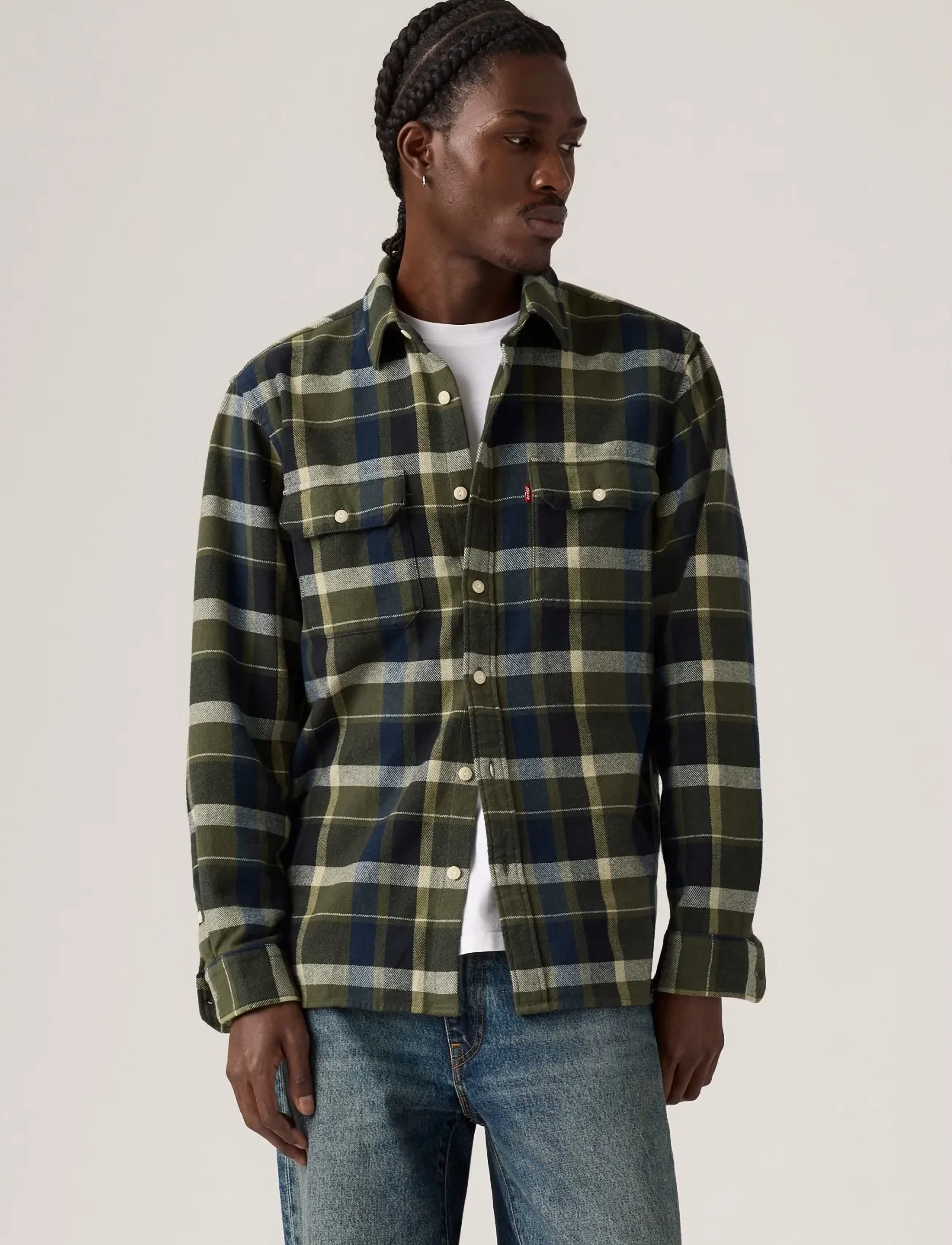 Levi's® - JACKSON WORKER MEDINA PLAID DE - greens - 3