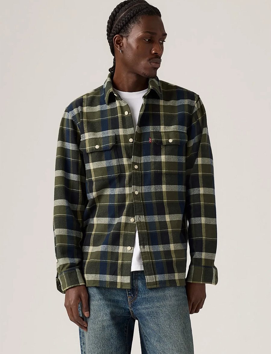 Levi's® - JACKSON WORKER MEDINA PLAID DE - greens - 3