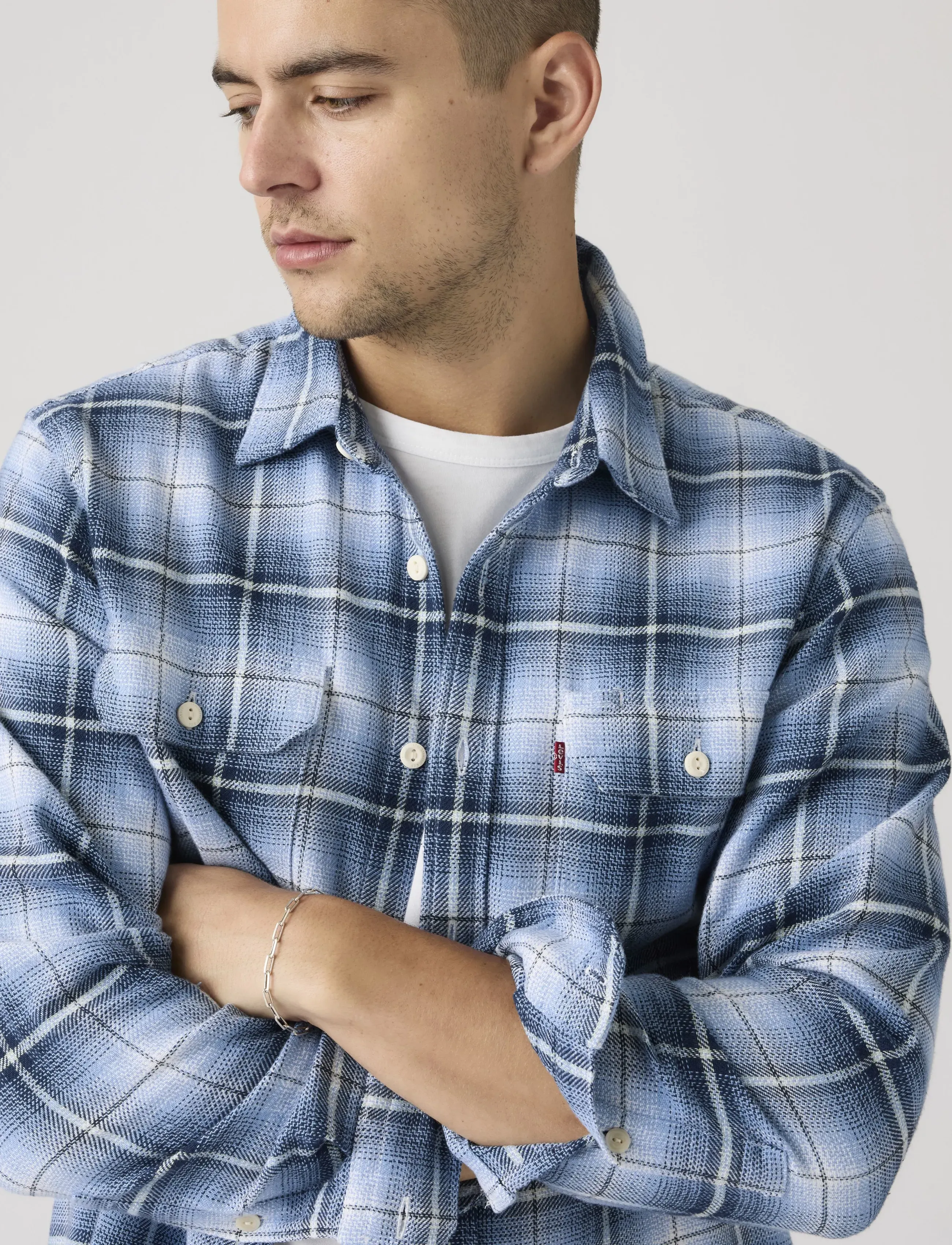 Levi's® - JACKSON WORKER MADHU PLAID ALL - karierte hemden - blues - 4