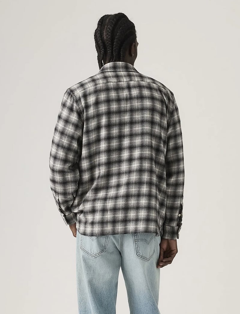 Levi's® - JACKSON WORKER KANA PLAID JET - ternede skjorter - blacks - 3
