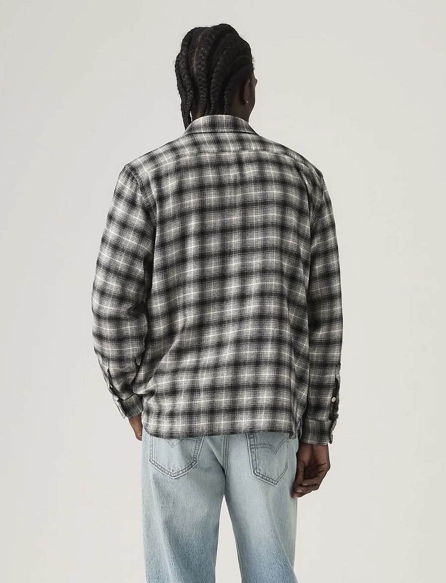 Levi's® - JACKSON WORKER KANA PLAID JET - rutiga skjortor - blacks - 3