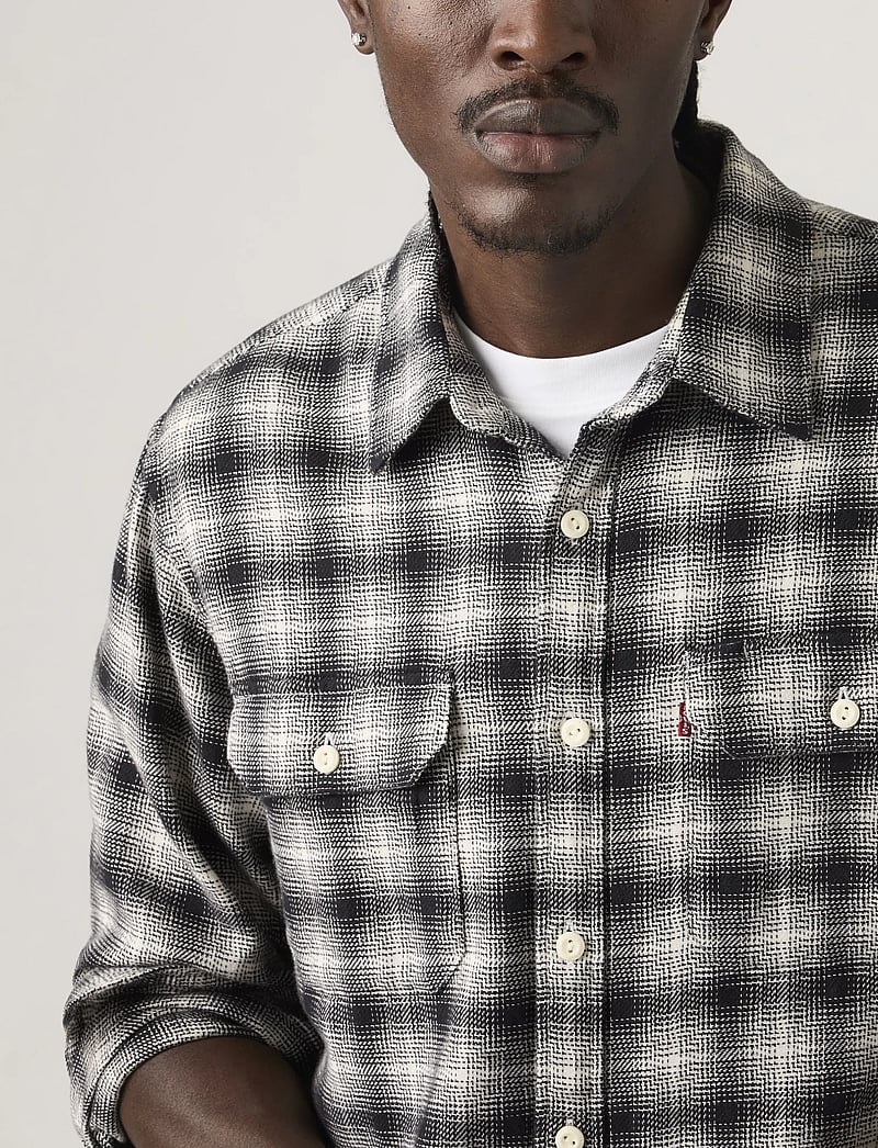 Levi's® - JACKSON WORKER KANA PLAID JET - ternede skjorter - blacks - 4