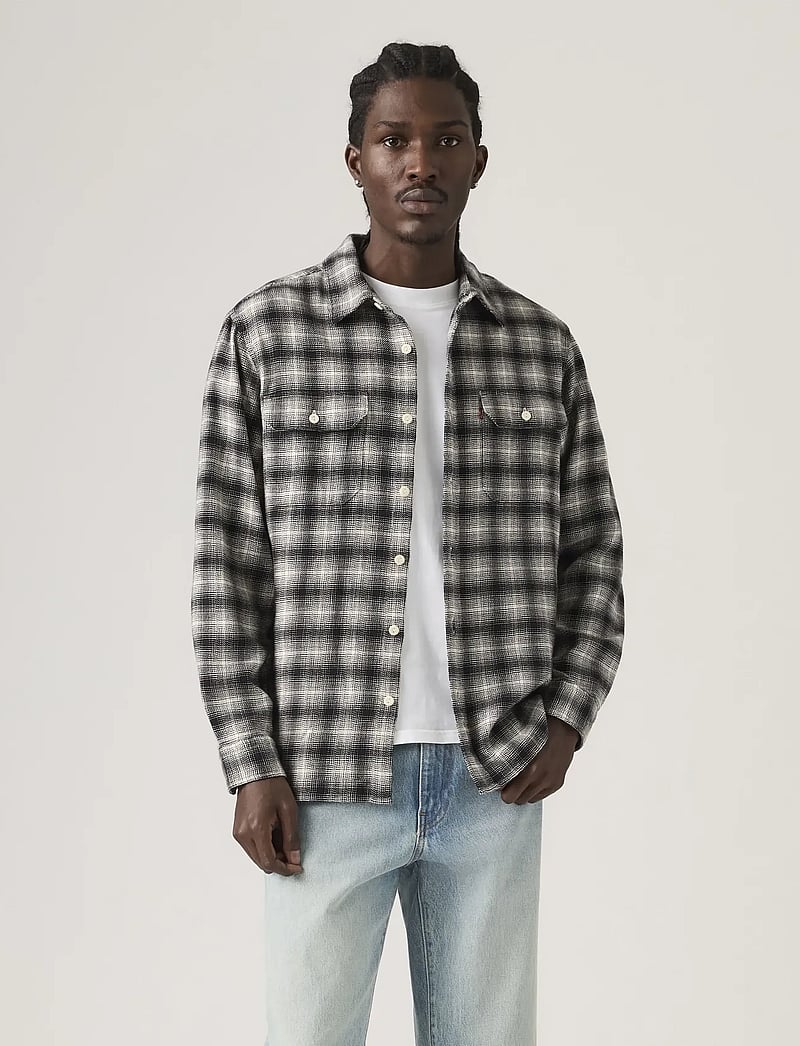 Levi's® - JACKSON WORKER KANA PLAID JET - ternede skjorter - blacks - 5
