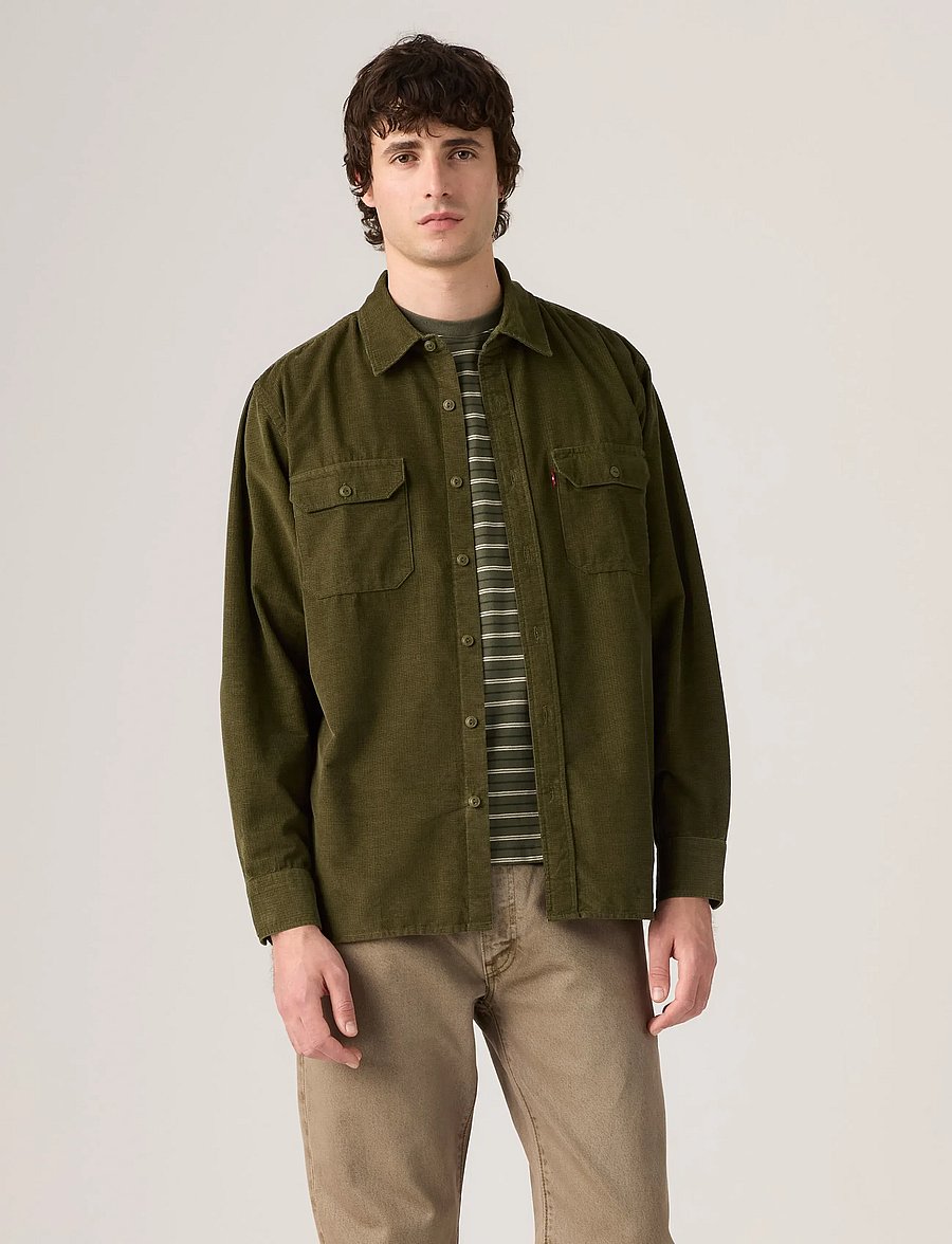 Levi's® - JACKSON WORKER OLIVE NIGHT - corduroy shirts - greens - 3