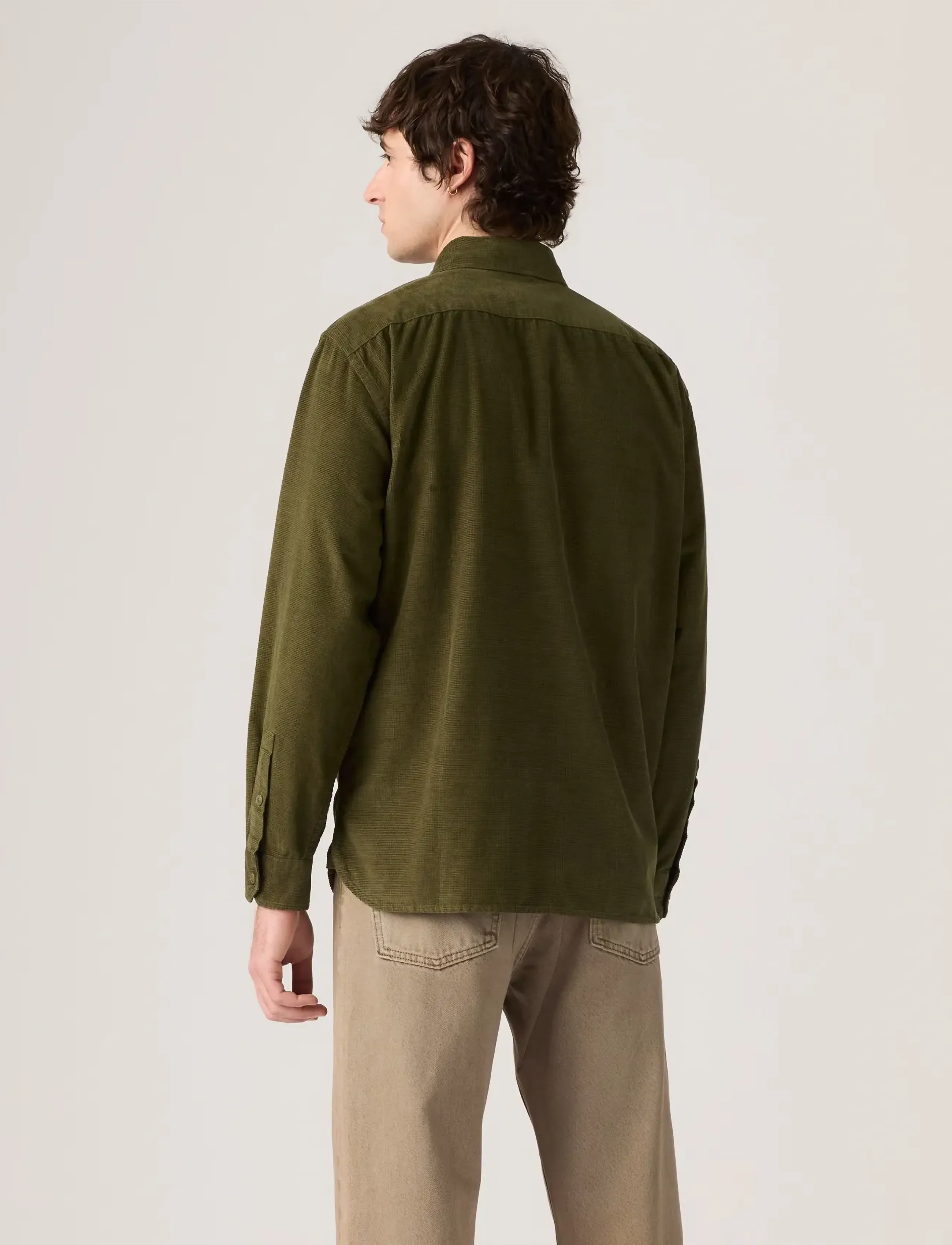 Levi's® - JACKSON WORKER OLIVE NIGHT - corduroy shirts - greens - 4