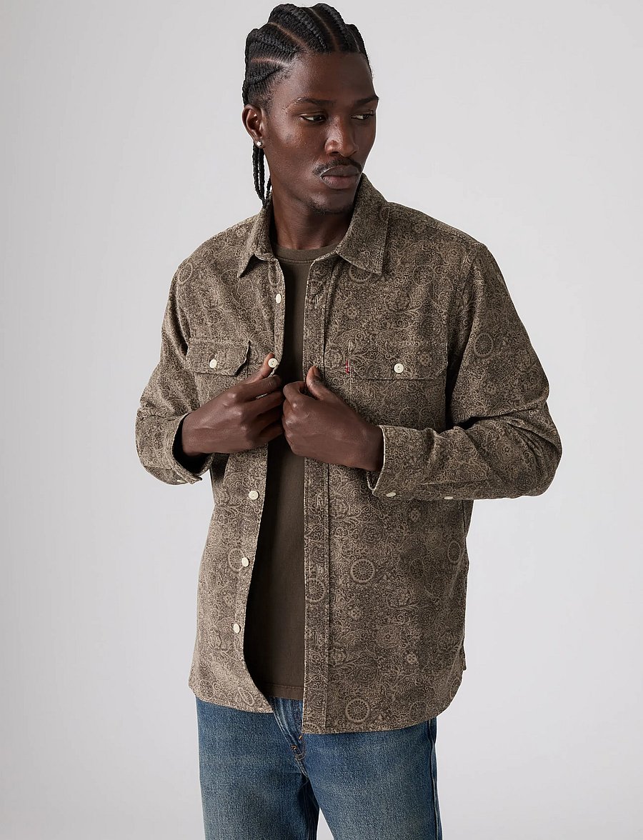 Levi's® - JACKSON WORKER ROGELIO PRINT B - gemusterte hemden - browns - 0