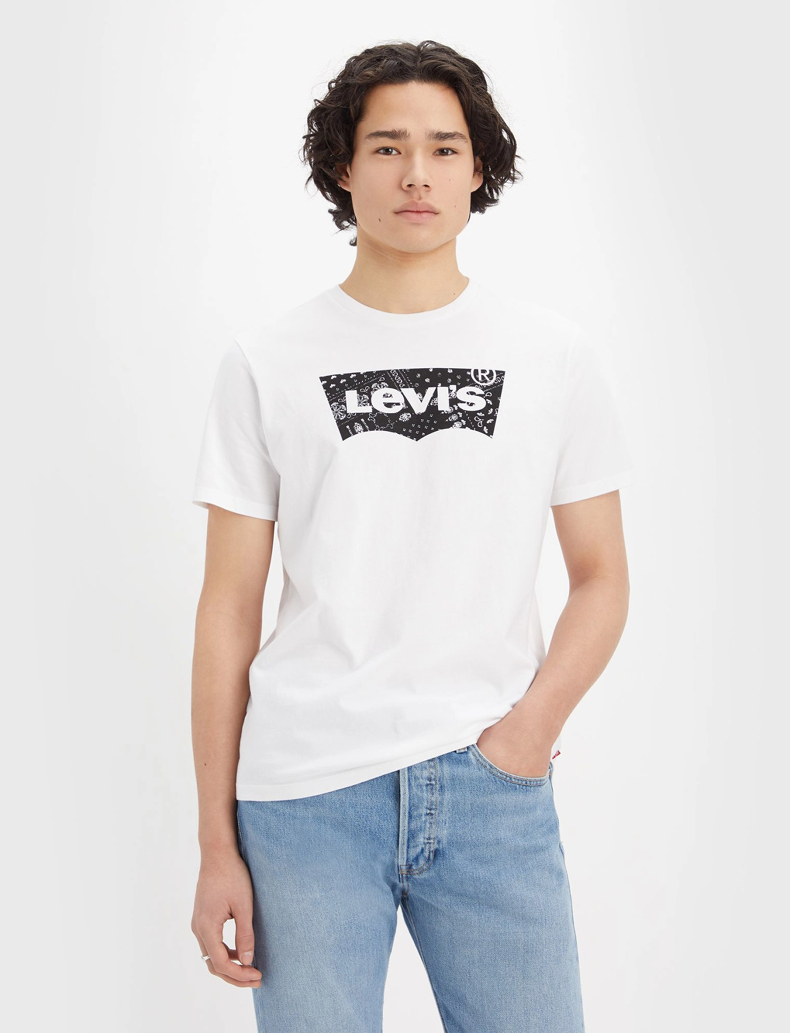 LEVI´S Men - GRAPHIC CREWNECK TEE FILLED BW - whites - 2