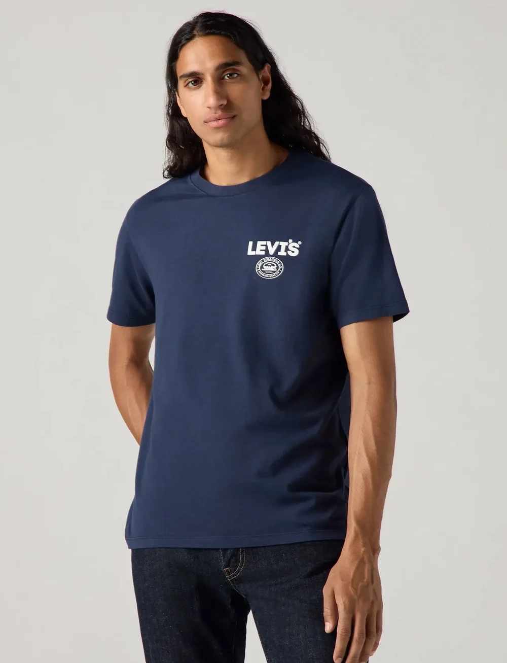 Levi's® - GRAPHIC CREWNECK TEE COOLMAX S - t-krekli ar īsām piedurknēm - blues - 0
