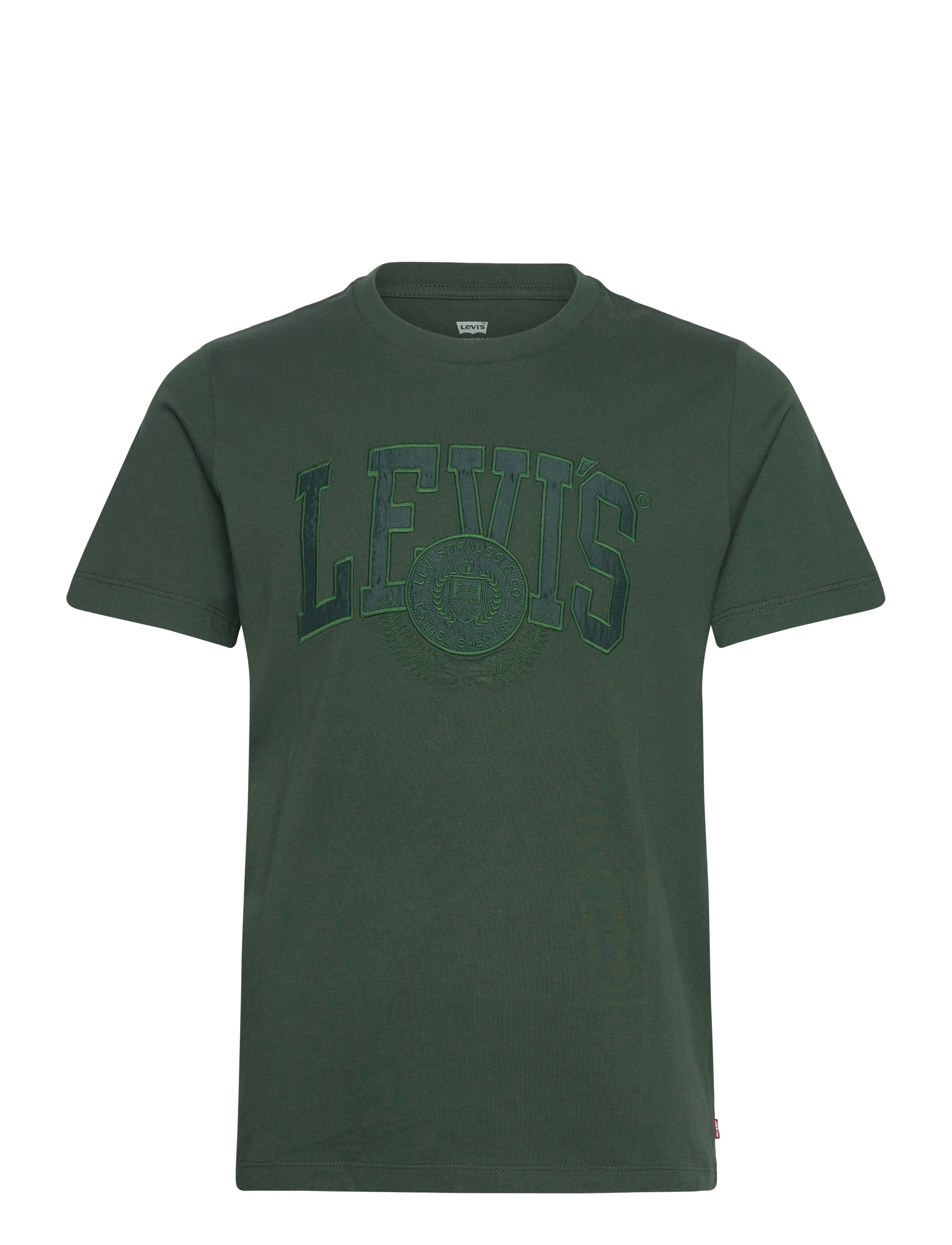 Levi's® GRAPHIC CREWNECK TEE APPLIQUE - T-shirts - GREENS / green