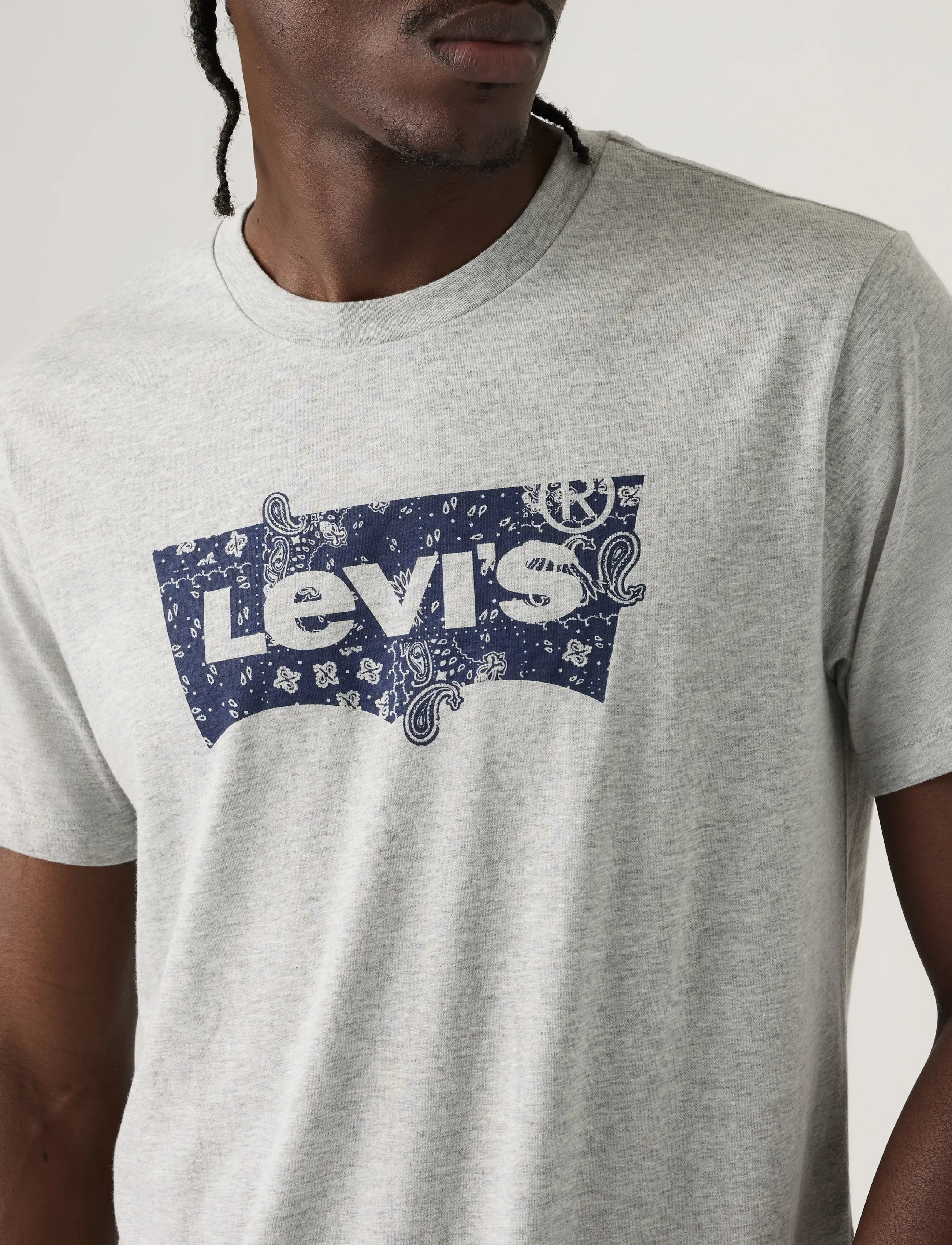 Levi's® - GRAPHIC CREWNECK TEE BANDANA B - lühikeste varrukatega t-särgid - greys - 5