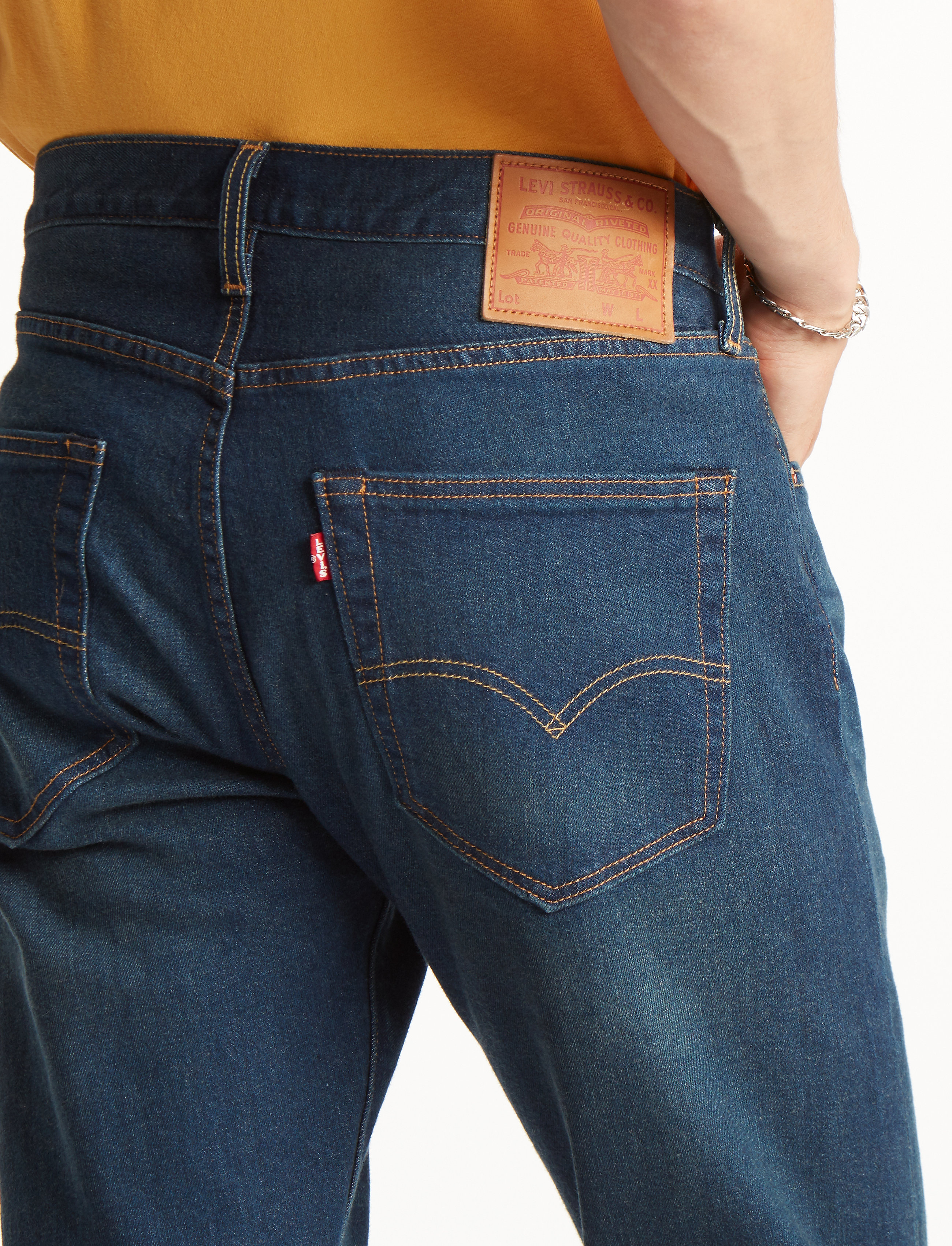 LEVI´S Men - 501 SLIM TAPER BOARED - dark indigo - flat finish - 4