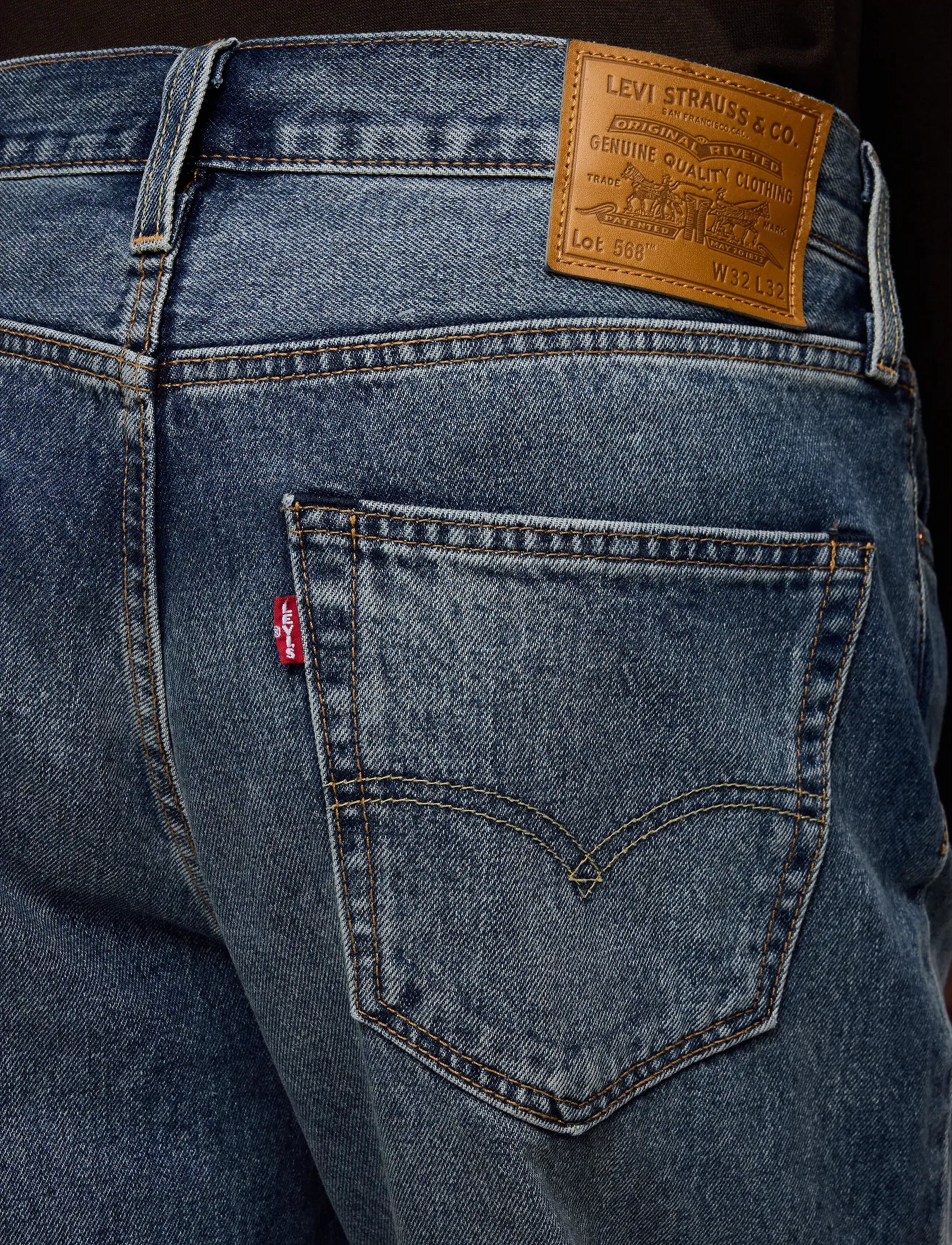 Levi's® - 568 LOOSE STRAIGHT AISLE SEAT - regular jeans - dark indigo - worn in - 5