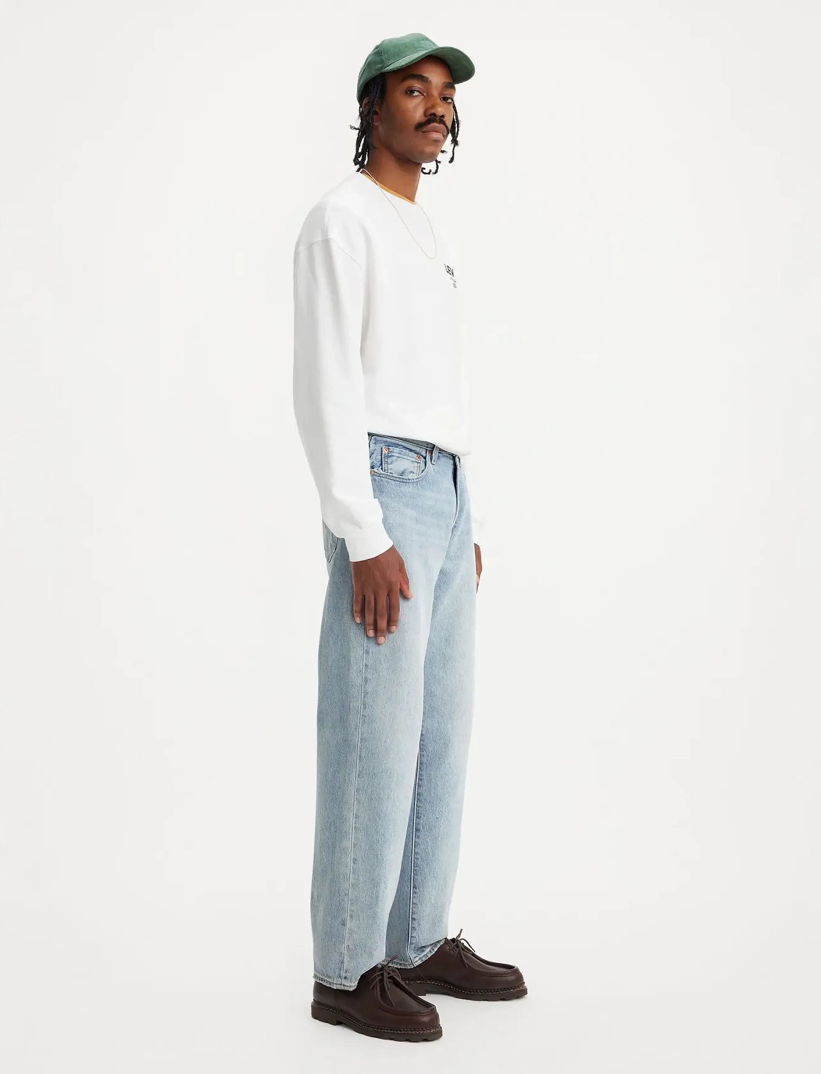 Levi's® - 568 LOOSE STRAIGHT BABY BLUE E - regular jeans - light indigo - worn in - 3