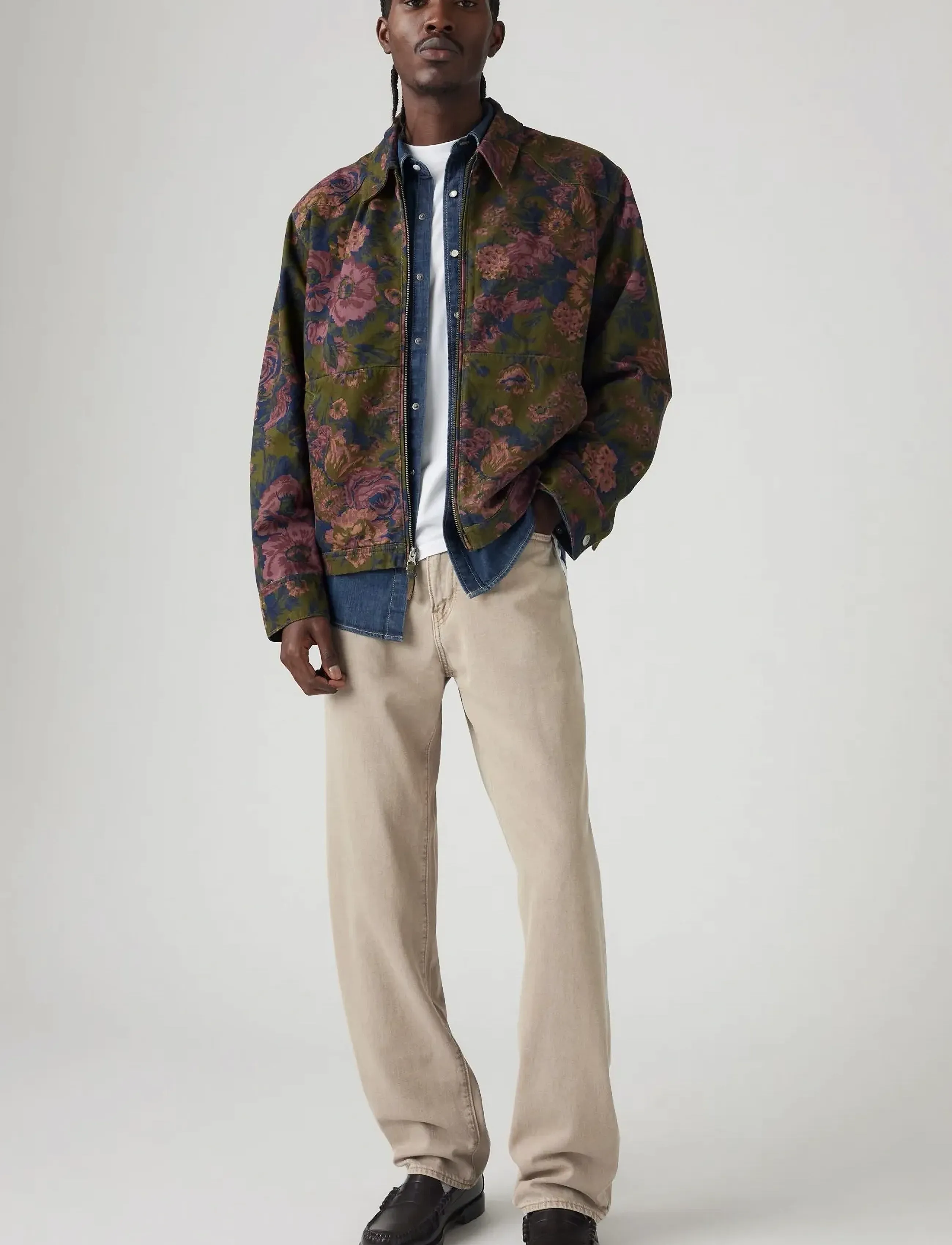 Levi's® 568 LOOSE STRAIGHT VINTAGE KHA - Linen clothing - TANS / beige