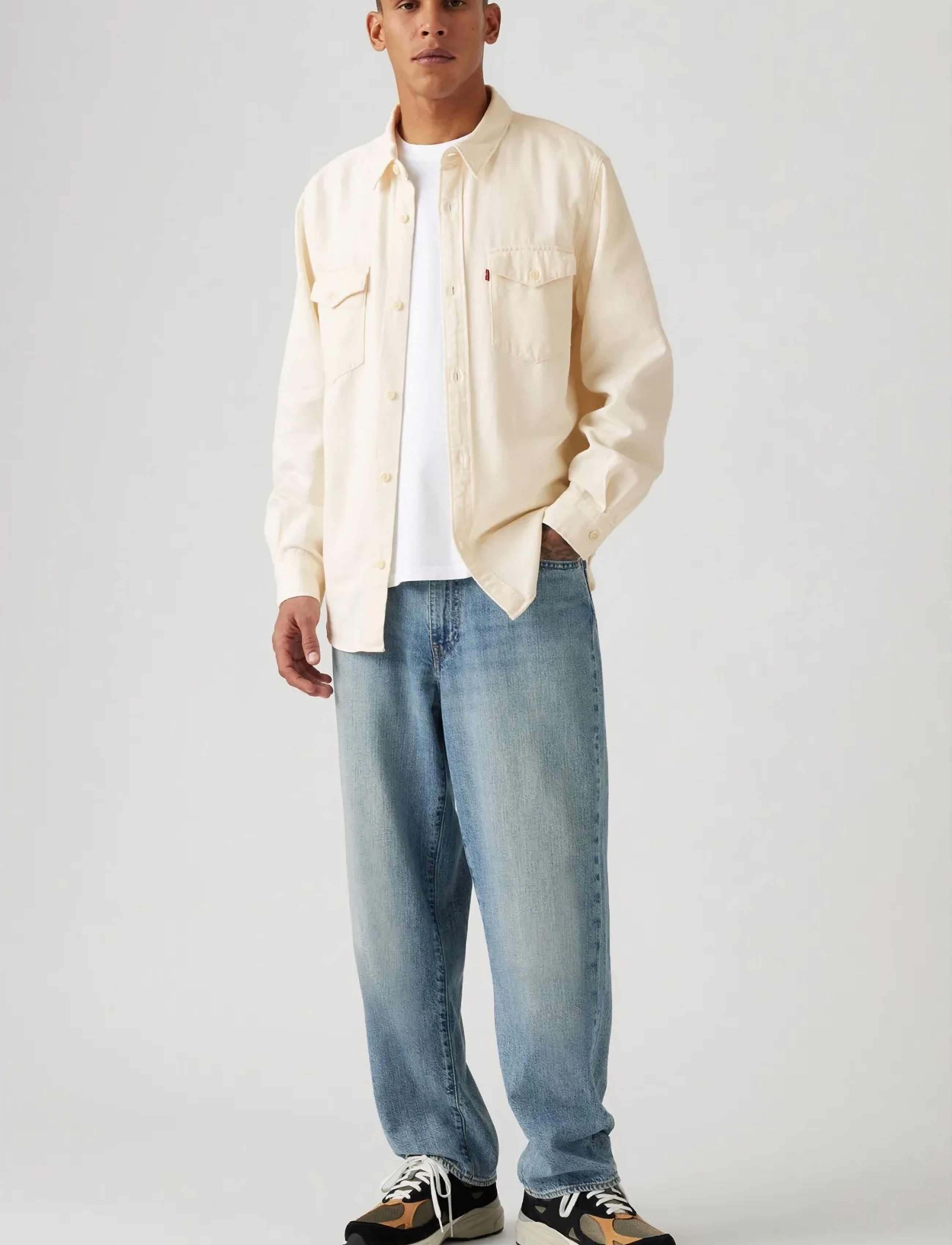 Levi's® 568 LOOSE STRAIGHT AT THE LAUN - Jeans - MED INDIGO - WORN IN / blue