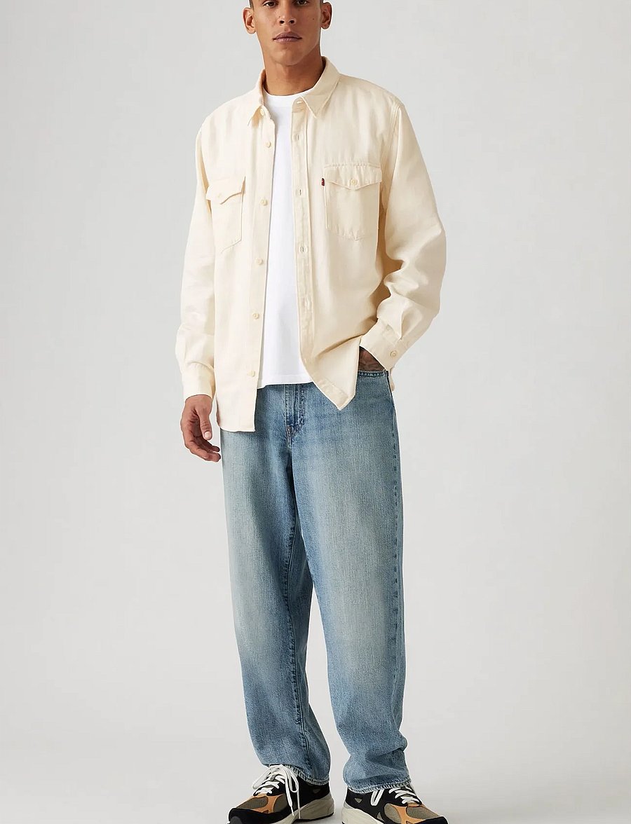 Levi's® - 568 LOOSE STRAIGHT AT THE LAUN - loose jeans - med indigo - worn in - 0