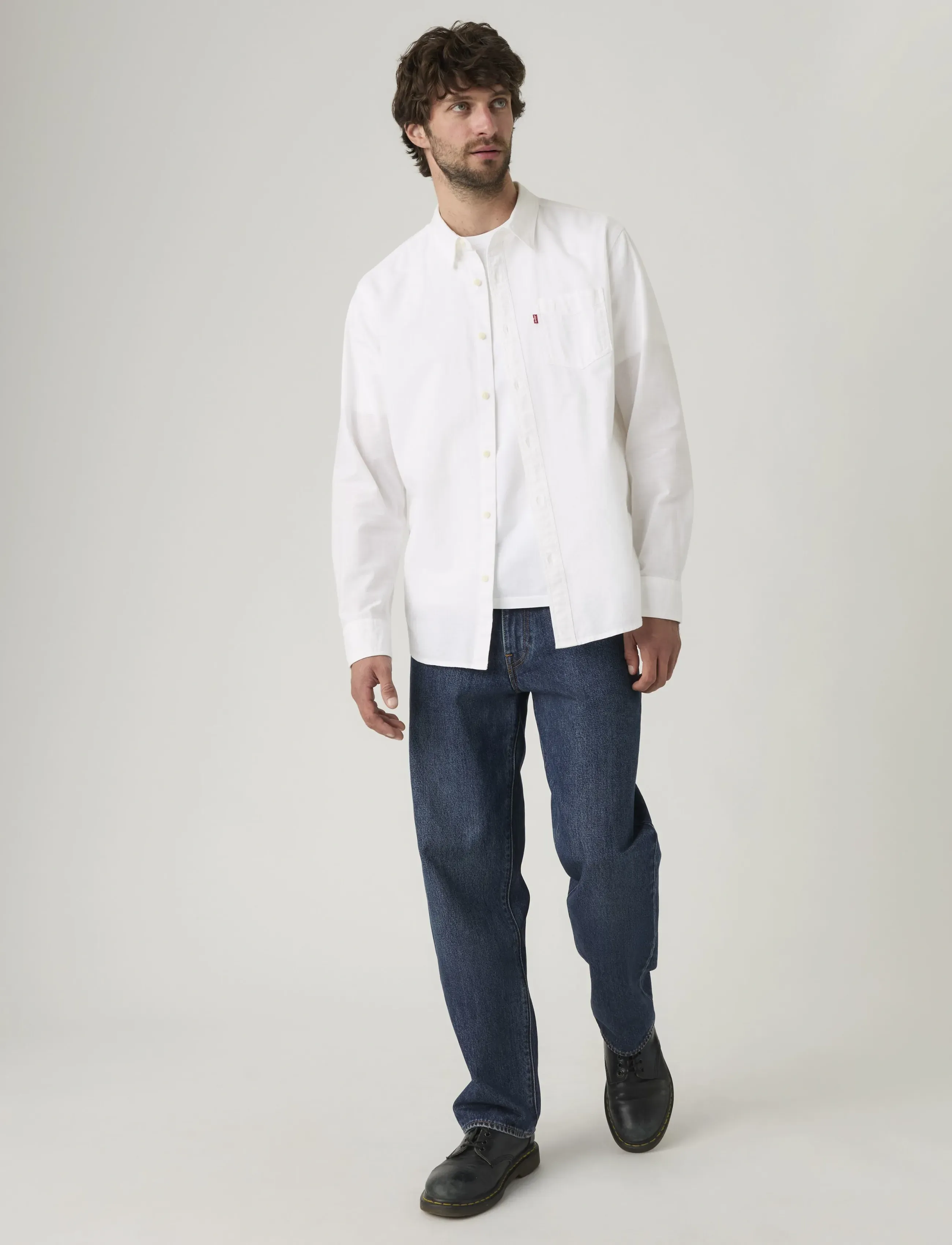 Levi's® 568 LOOSE STRAIGHT CHECK THE S - Džinsai - DARK INDIGO - WORN IN / blue
