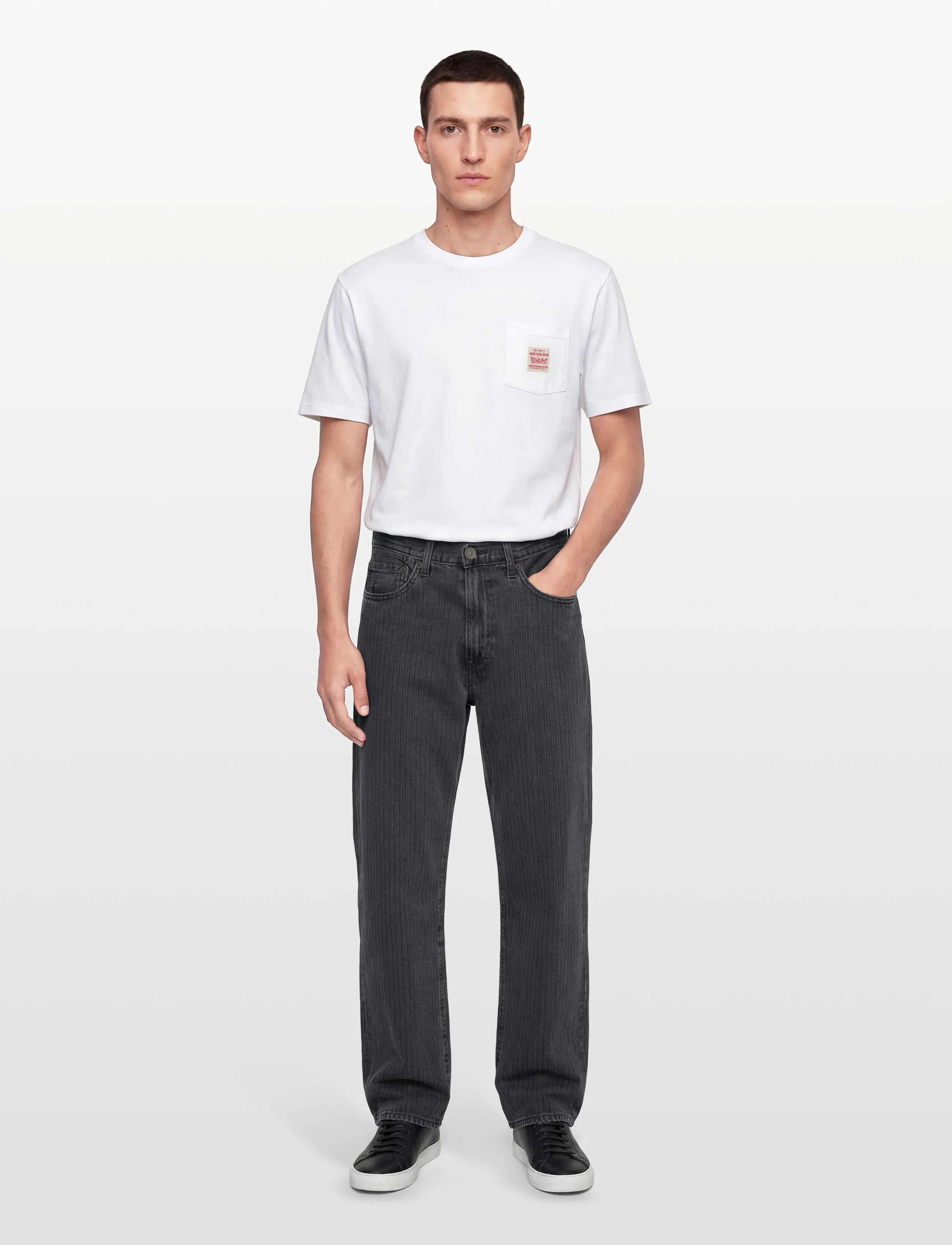 Levi's 568 Loose Straight Onyx Badge, 31 x 32, Black, Jeans > Afslappede, Herre