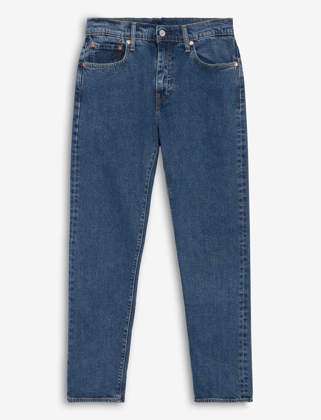 Levi's® 502 TAPER STONEWASH STRETCH T2 - Tapered jeans - MED INDIGO - FLAT FINISH / blue