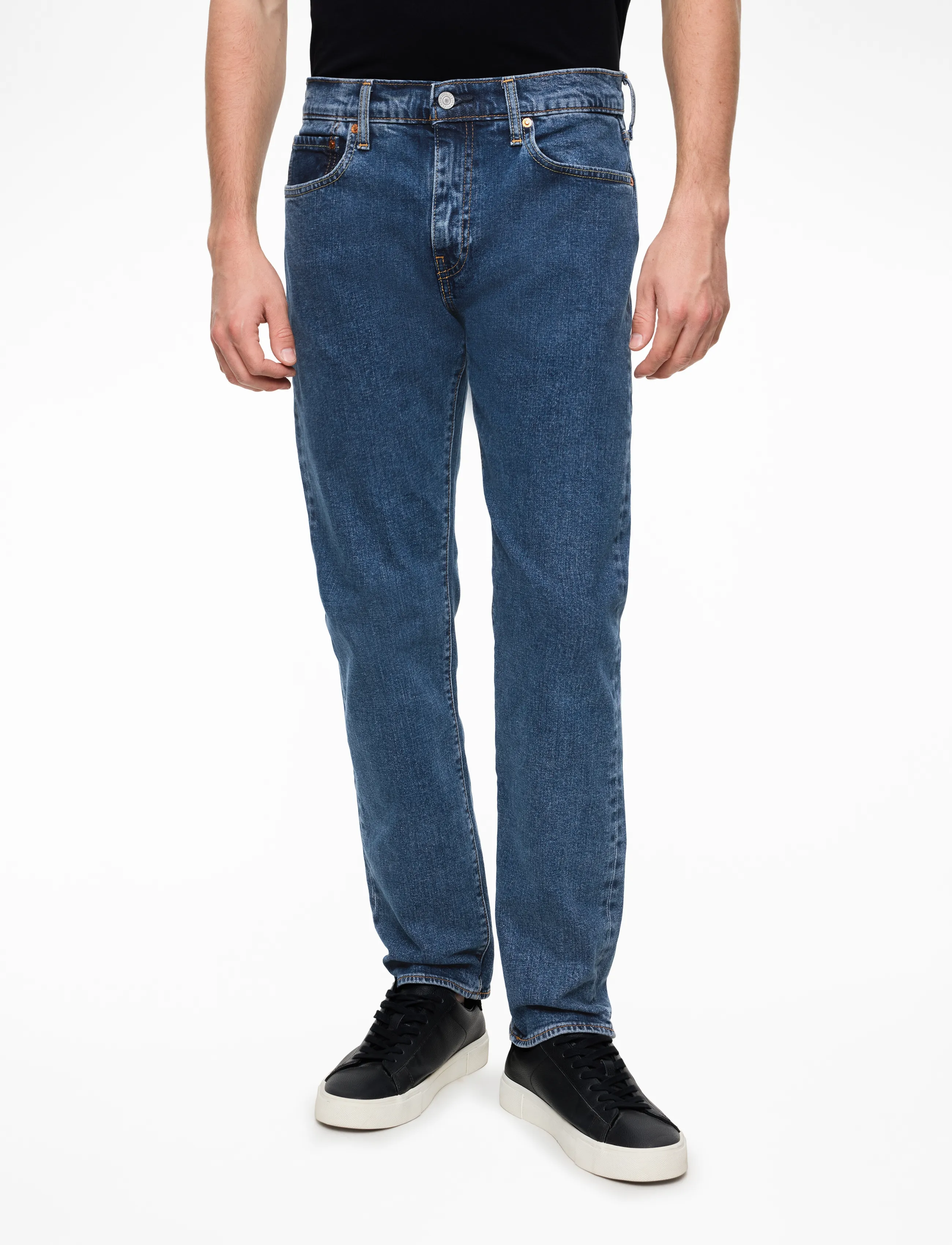 Levi's® 502 TAPER STONEWASH STRETCH T2 - Sašaurināti džinsi - MED INDIGO - FLAT FINISH / blue