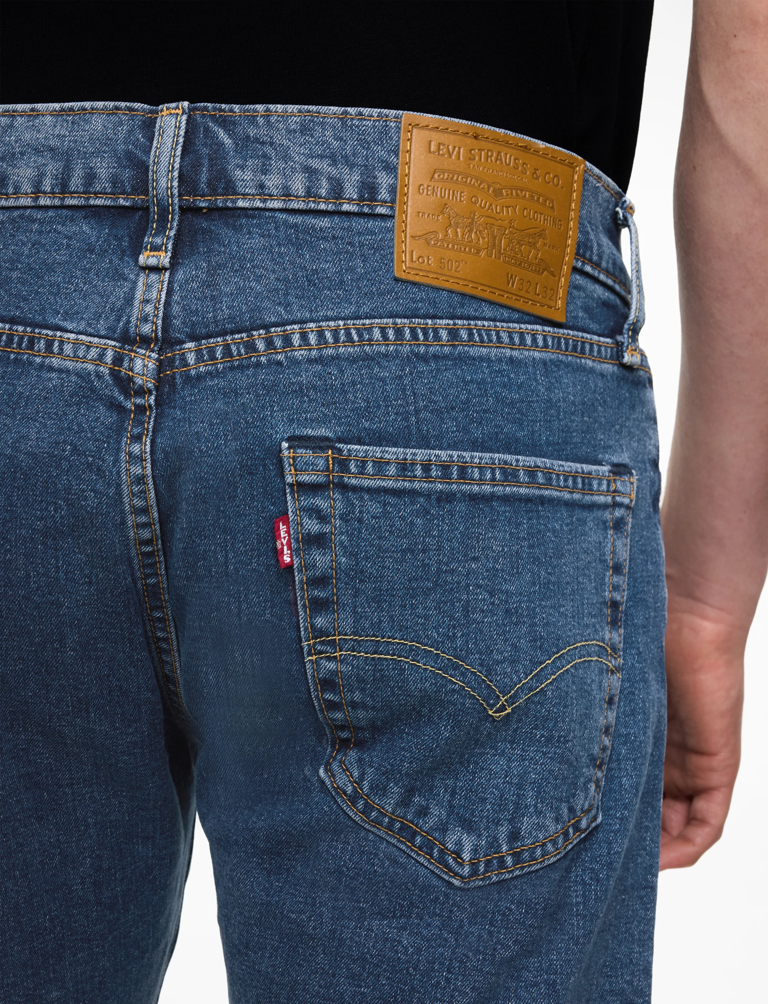 Levi's® - 502 TAPER STONEWASH STRETCH T2 - tapered jeans - med indigo - flat finish - 5