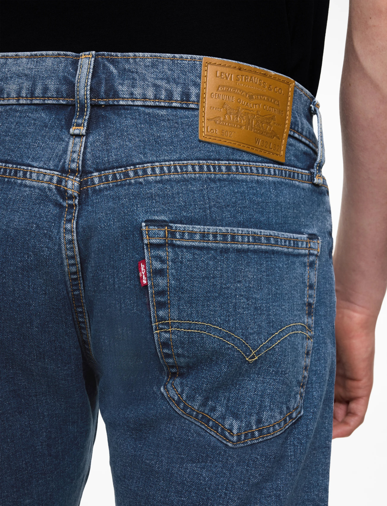 Levi's® - 502 TAPER STONEWASH STRETCH T2 - schmal zulaufende jeans - med indigo - flat finishw - 5