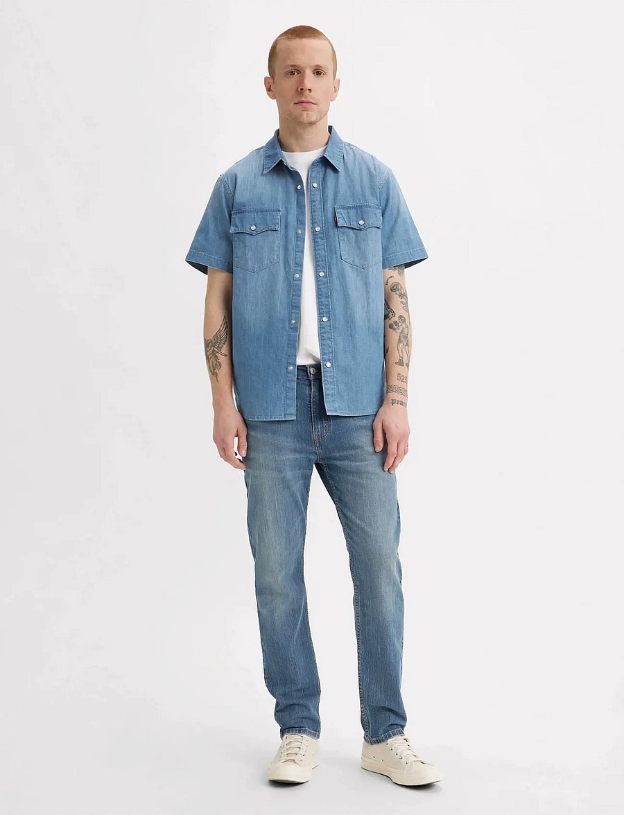 Levi's® - 502 TAPER AND ANOTHER ONE - tapered jeans - med indigo - worn in - 0