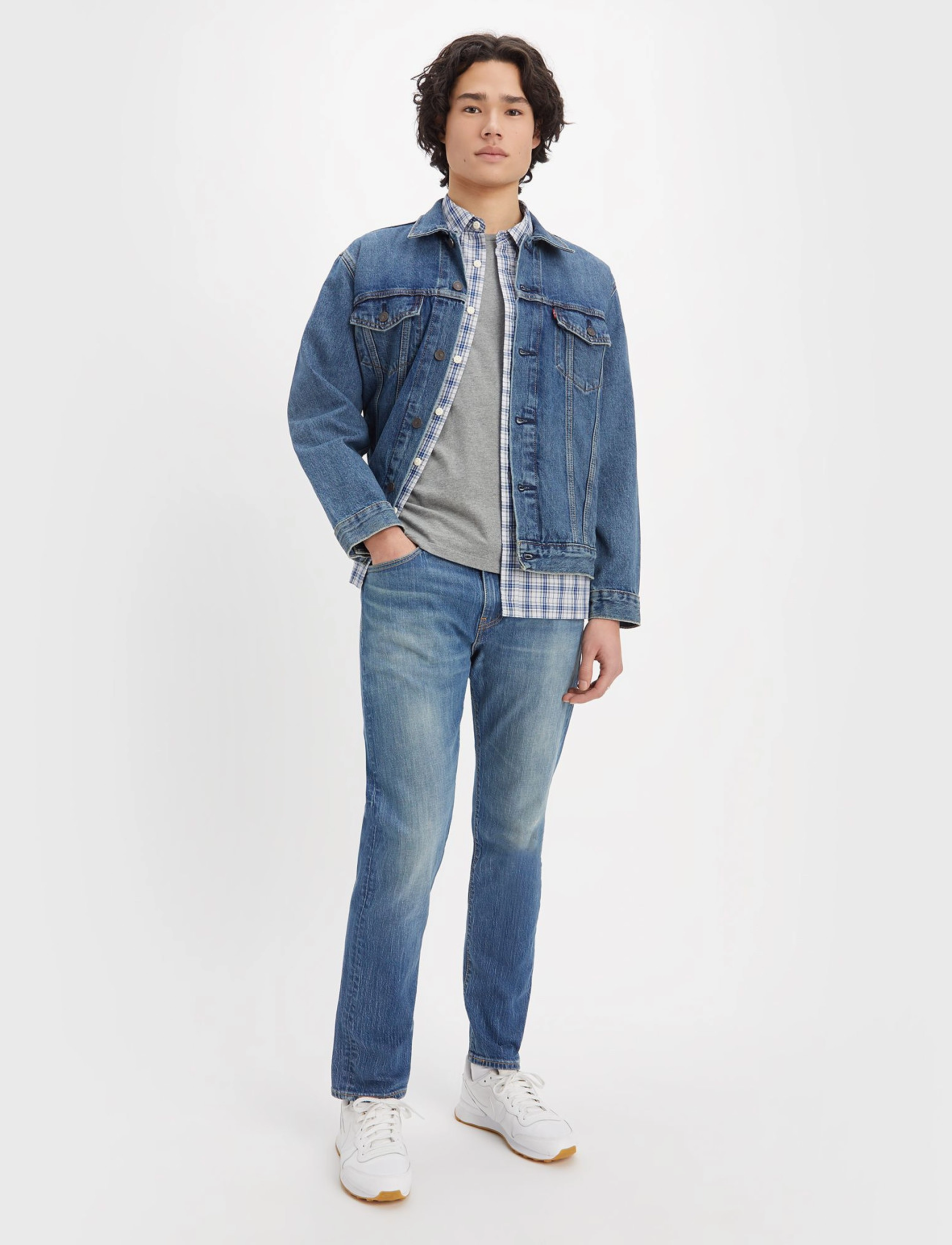 Levi's® - 502 TAPER HERE FOR A WHILE - med indigo - worn in - 2