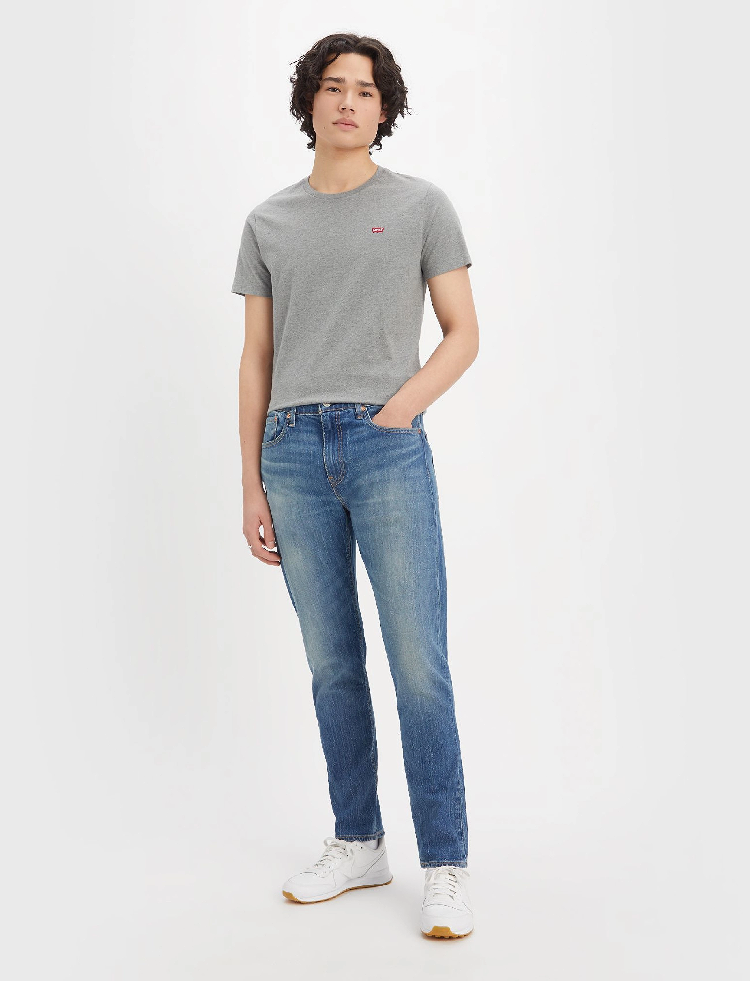 Levi's® - 502 TAPER HERE FOR A WHILE - med indigo - worn in - 3