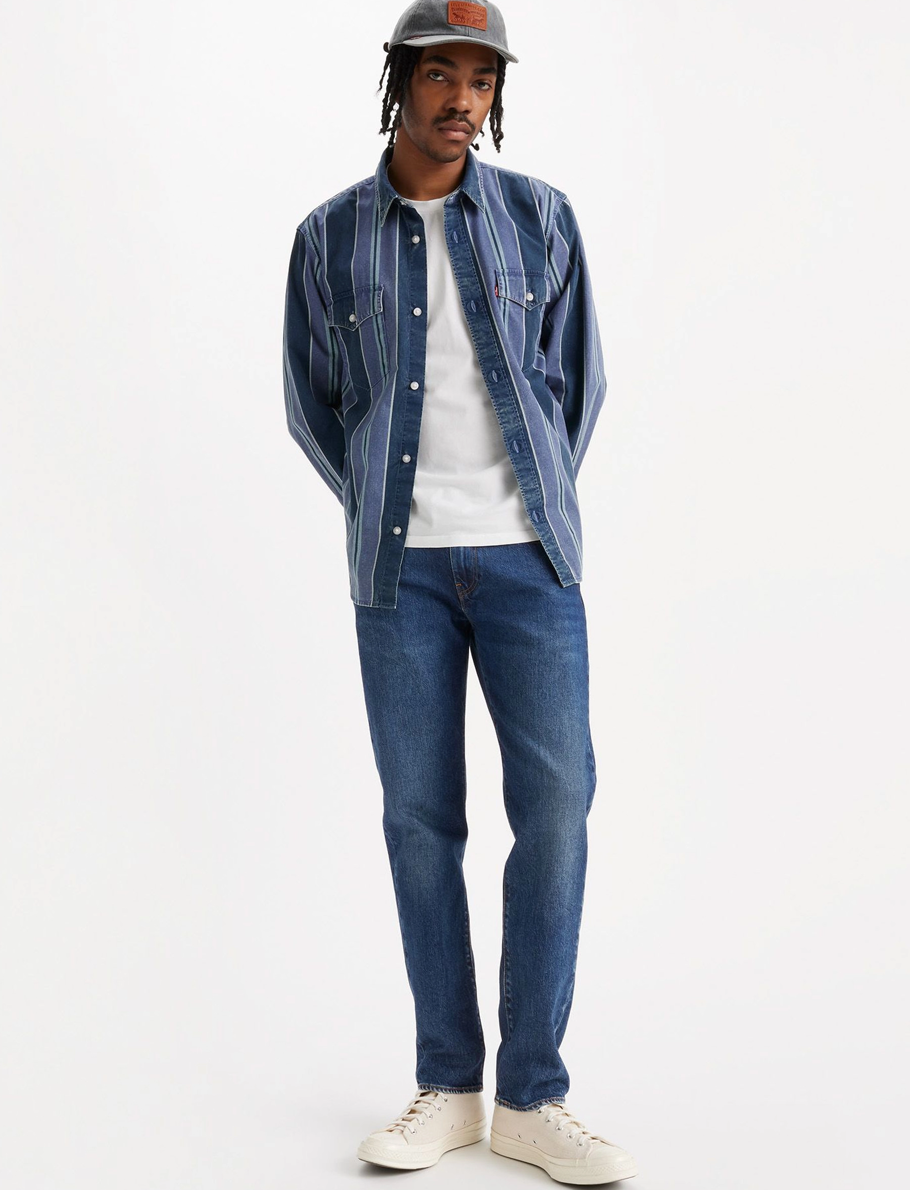 Levi's® 502 TAPER JACK OF ALL TRADES - Tapered jeans - DARK INDIGO - WORN IN / blue