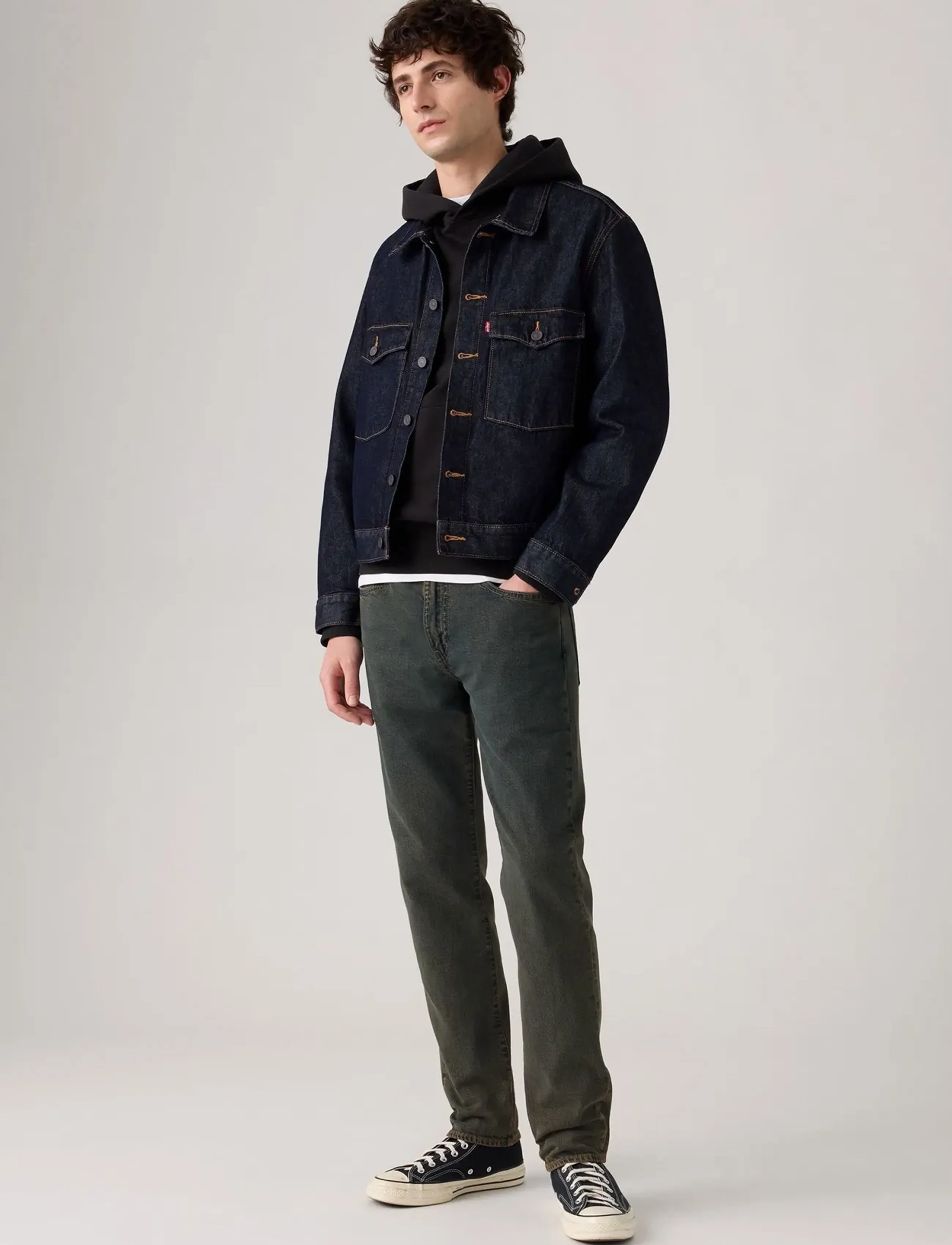 Levi's® 502 TAPER STRAIGHT UP FUNKY OD - Teksad - GREENS / blue