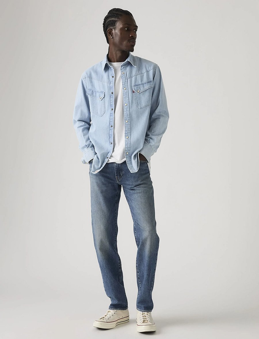 Levi's® - 502 TAPER DENIM DETOUR ADV - tapered jeans - med indigo - worn in - 0