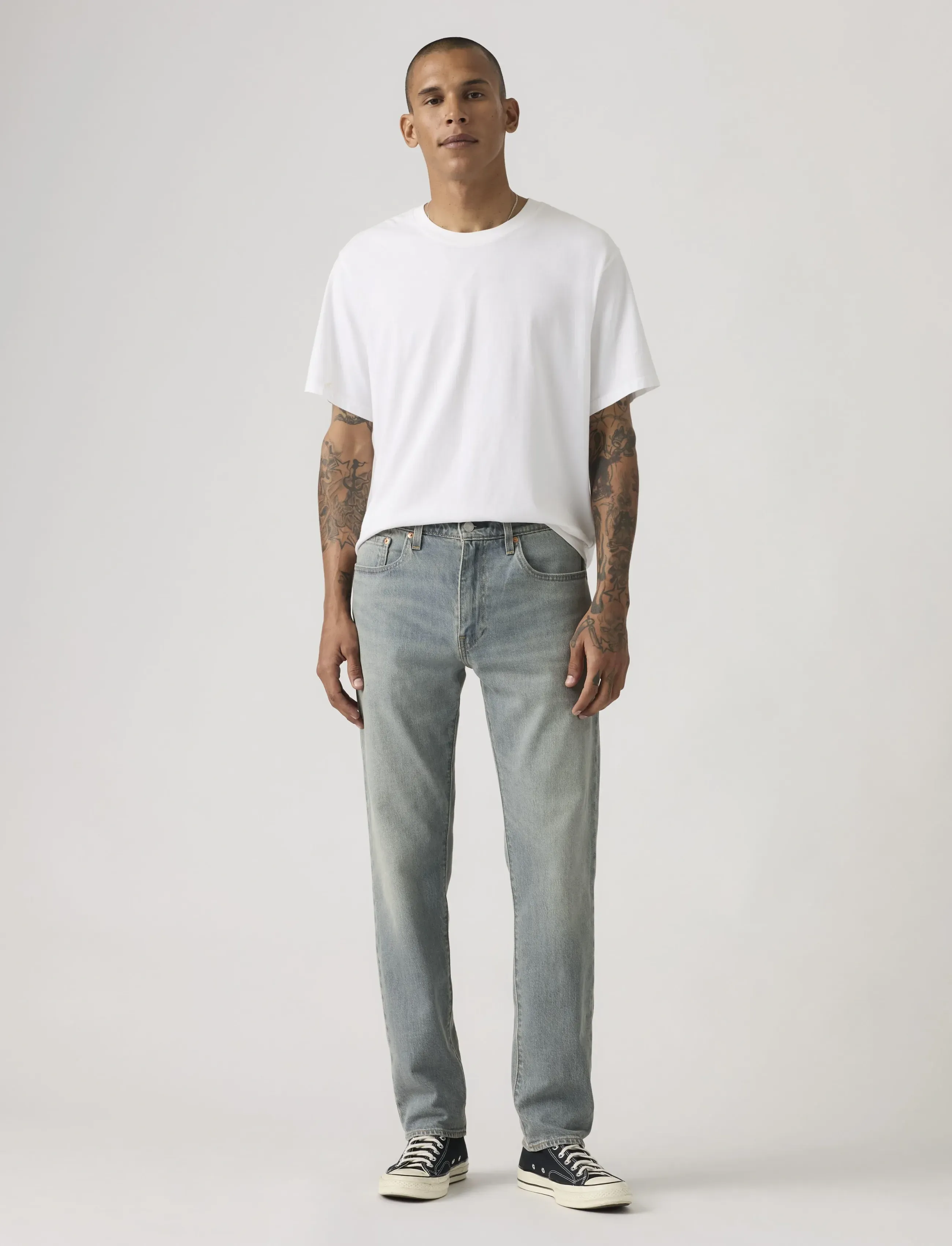 Levi's® 502 TAPER SILENT ECHO - Kleidung - MED INDIGO - WORN ING / blue
