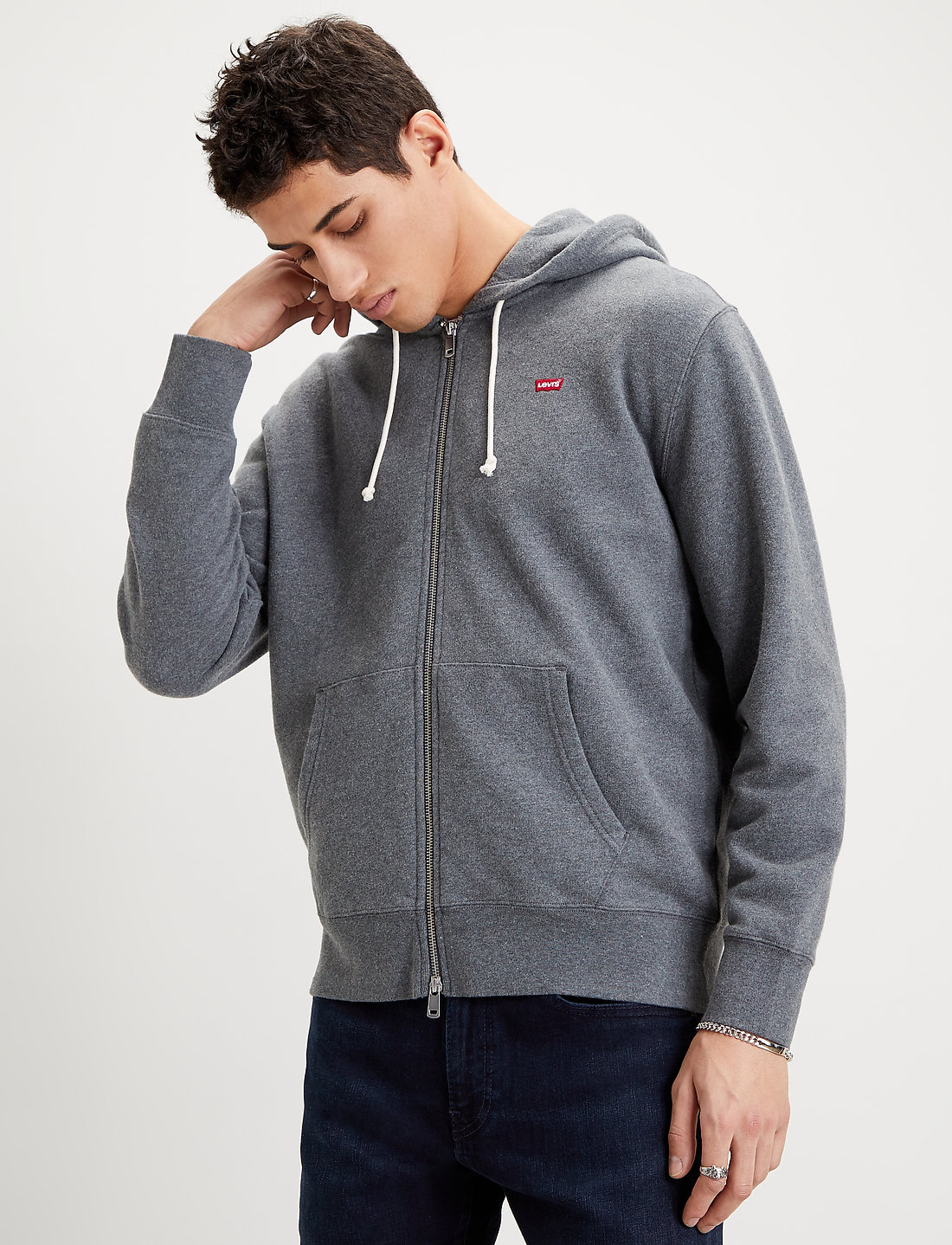 Levi's® - THE ORIGINAL HM ZIP UP CHARCOA - hoodies - greys - 0
