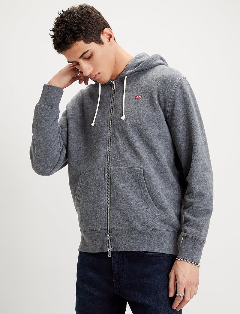 Levi's® - THE ORIGINAL HM ZIP UP CHARCOA - džemperiai su gobtuvu - greys - 0