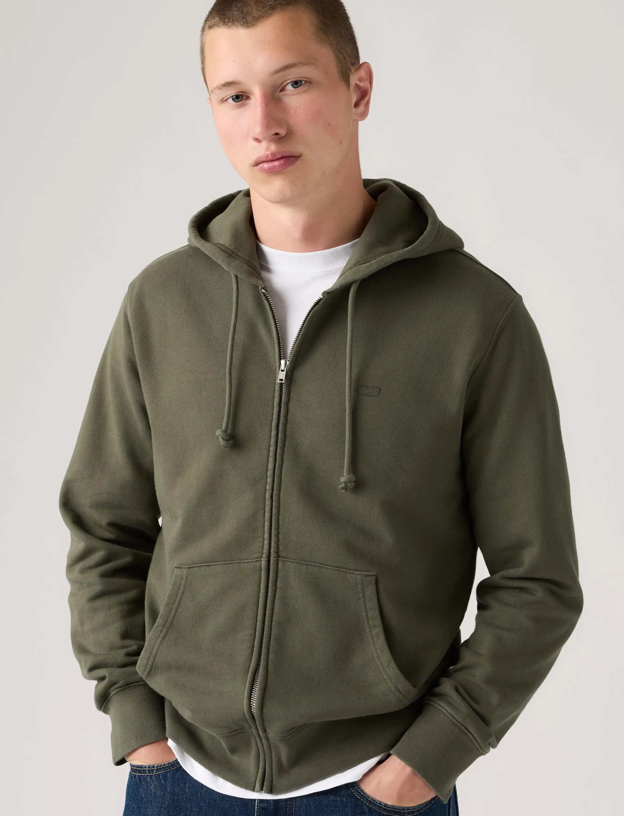 Levi's® THE ORIGINAL HM ZIP UP DEEP DE - Kapuzenpullover - GREENS / green