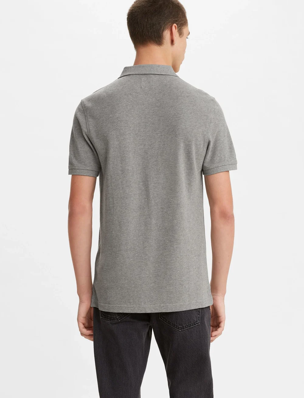 Levi's® - LEVIS HM POLO MID TONE GREY HE - kurzärmelig - greys - 3