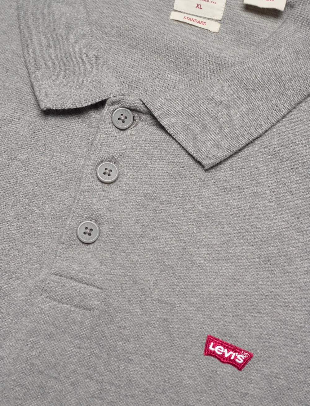 Levi's® - LEVIS HM POLO MID TONE GREY HE - kurzärmelig - greys - 4