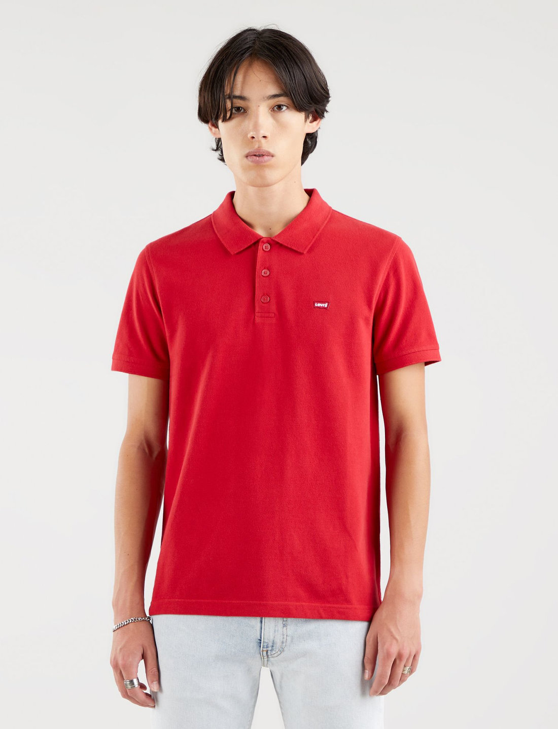 Levi's red top polo shirt