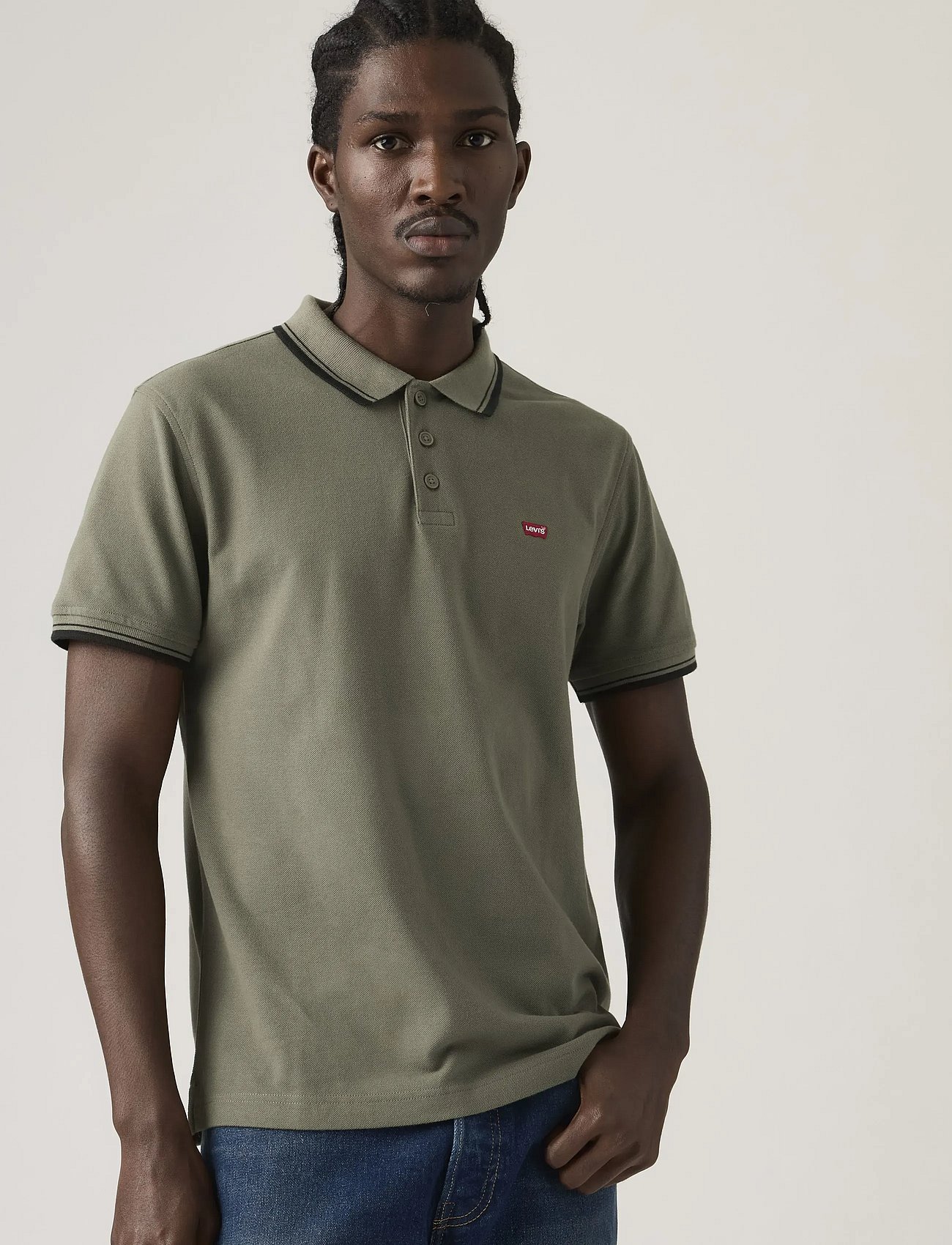 LEVIS HM POLO WOOD TIPPING STR - GREENS