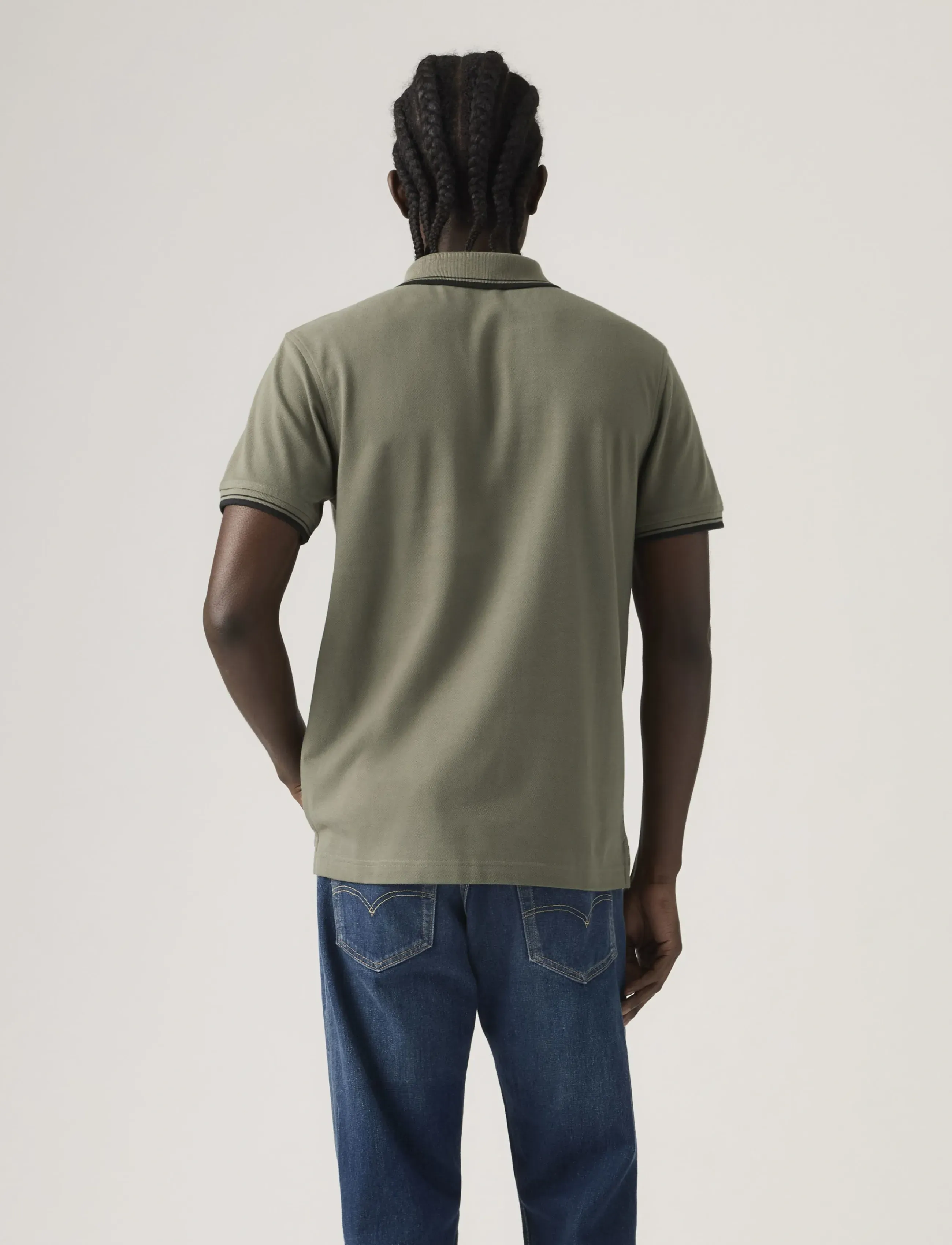 Levi's® - LEVIS HM POLO WOOD TIPPING STR - krótki rękaw - greens - 3