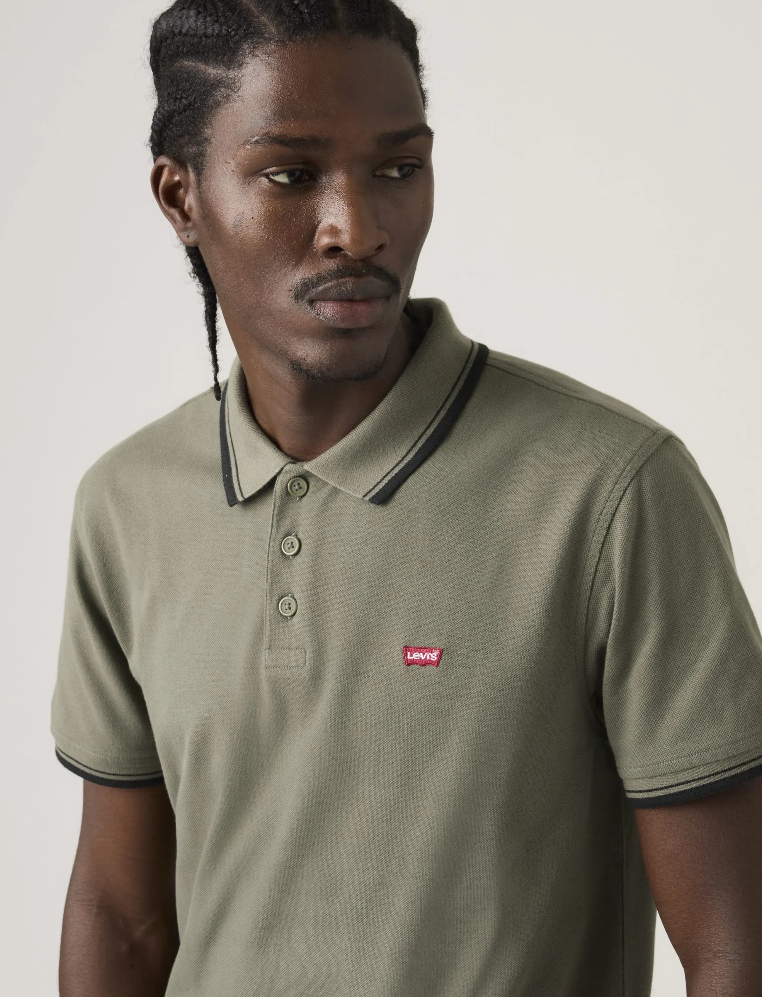Levi's® - LEVIS HM POLO WOOD TIPPING STR - krótki rękaw - greens - 4